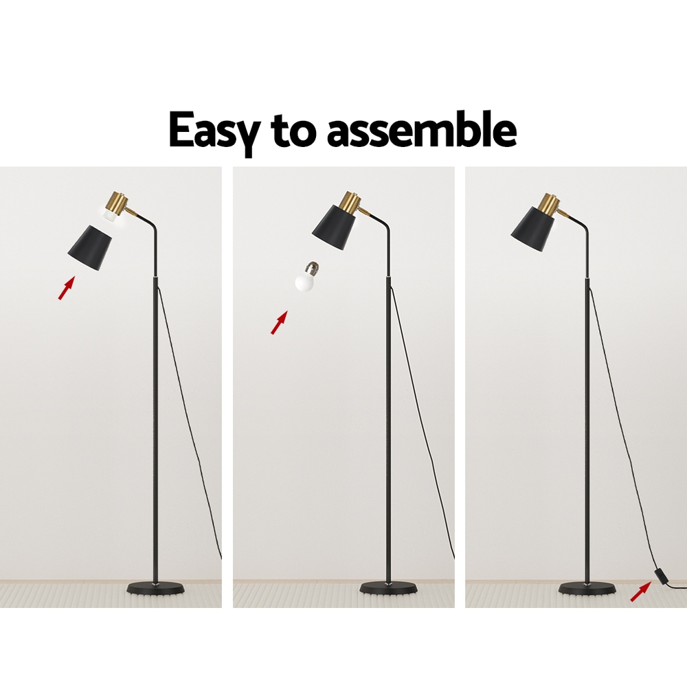 Artiss Floor Lamp LED Light Stand Modern Home Living Room Office Reading Black โ image 5