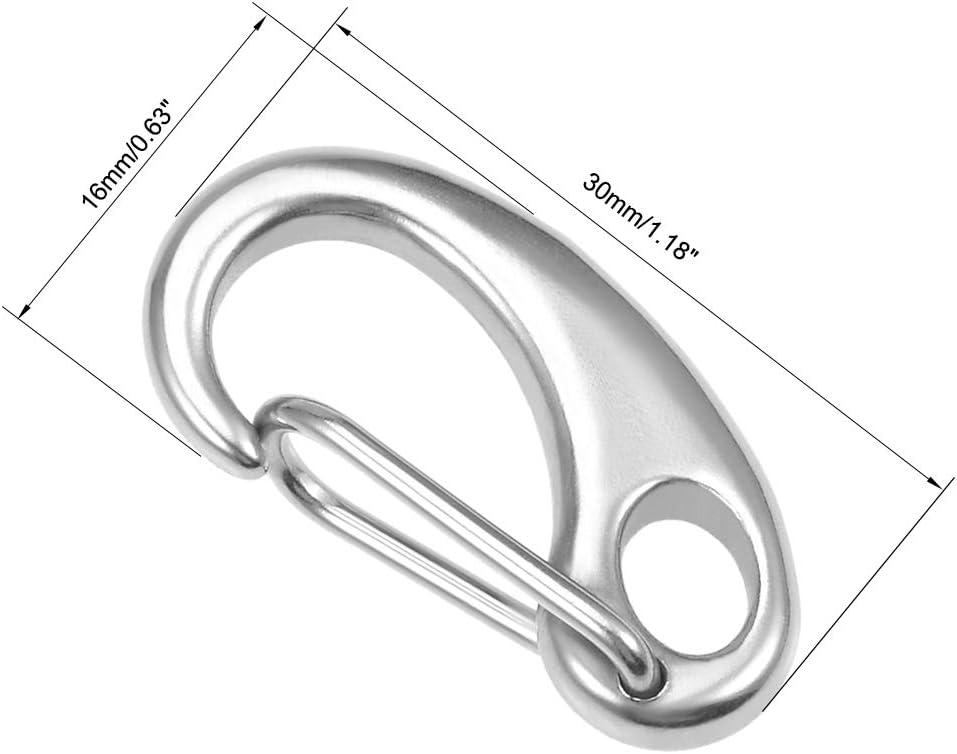 2 Pack 30mm 1.18 Inch Stainless Steel Keychains for DIY Crafts — image 2