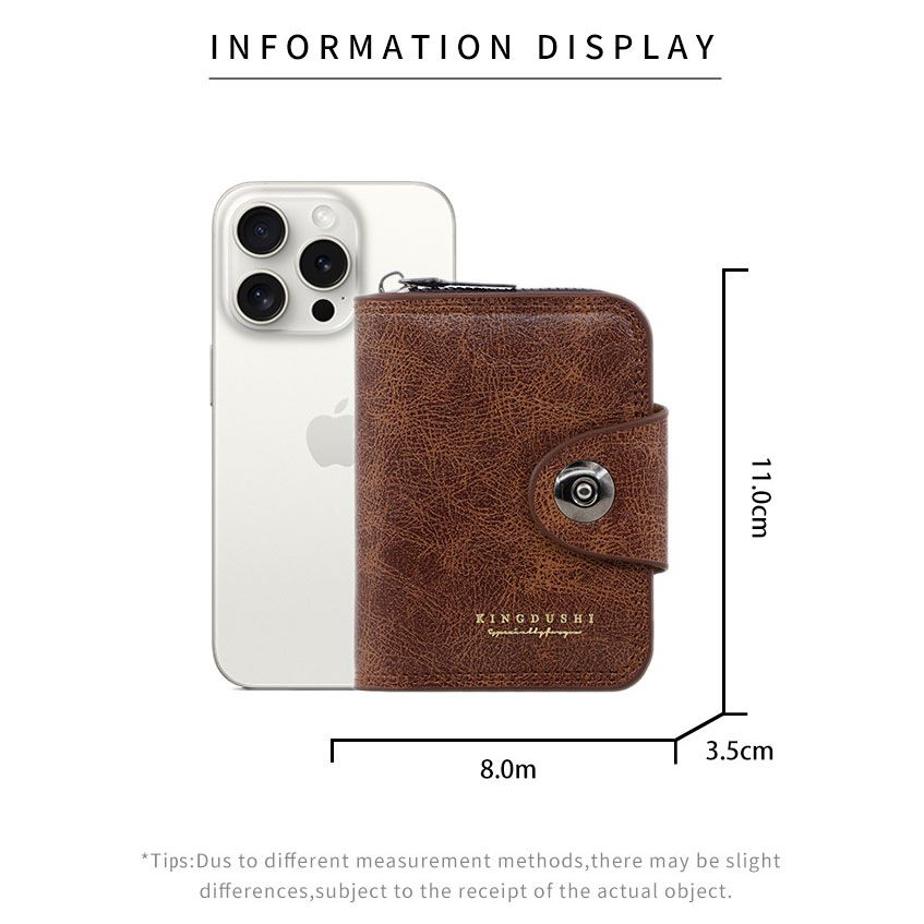 Dark coffee color Men's Large Capacity Accordion Card Wallet - PU Leather Multi Card Holder with Magnetic Closure and Coin Pocket โ image 4