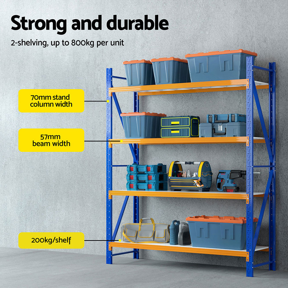 Giantz 4Mx2.4M Garage Shelving Warehouse Rack — image 4