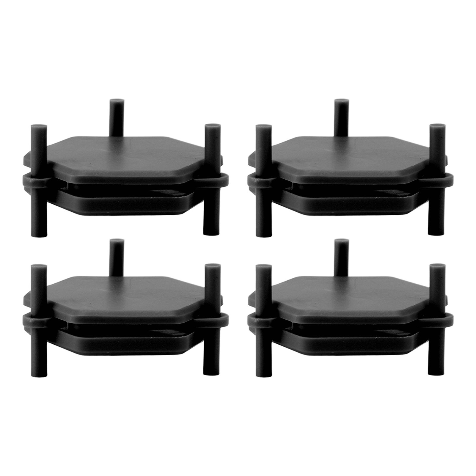 4Pcs Hexagonal Coaster Stylish Adjustable Multipurpose Hexagonal Coasters for Drinks and Small Objects Black โ image 5