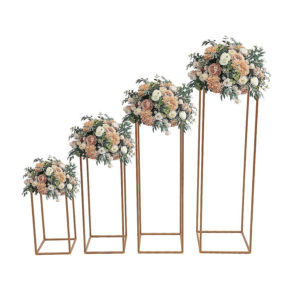 Rose Gold Metal Flower Stand — image 4