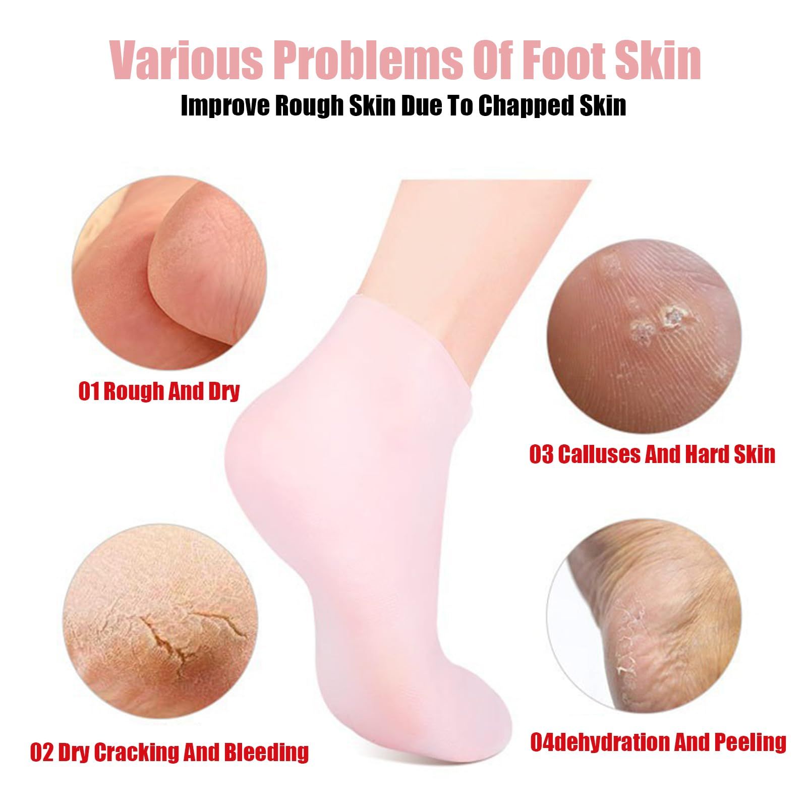 2 Pairs Women Foot Spa Pedicure Silicone Socks -Gel Socks Foot Care After Pedicure โ image 2