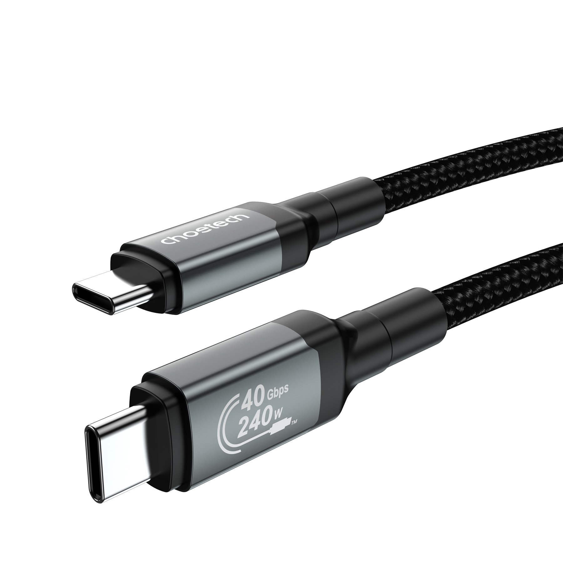 CHOETECH XCC-1042 Gen3.0 USB4.0 with 8K @ 60hz Video & Audio 240W USB-C to C Braided Cable 2M โ image 2