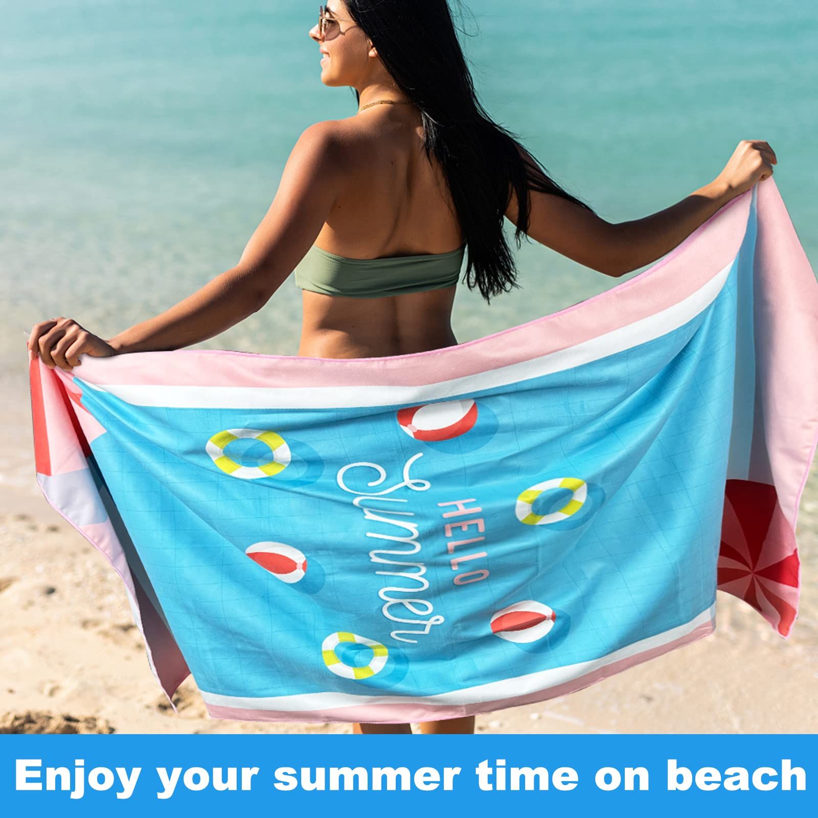 Microfiber Beach Towels for Adults - Quick Dry Lightweight Beach Towel - Oversized Beach Towels for Adults 60*120CM β image 4