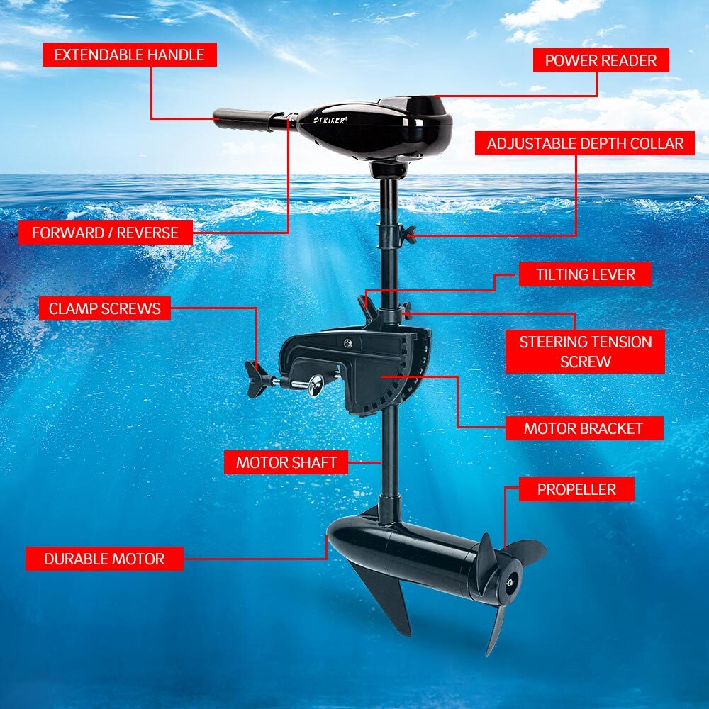 Striker 60LBS Electric Trolling Motor Inflatable Boat Fishing Marine Outboard Engine โ image 2