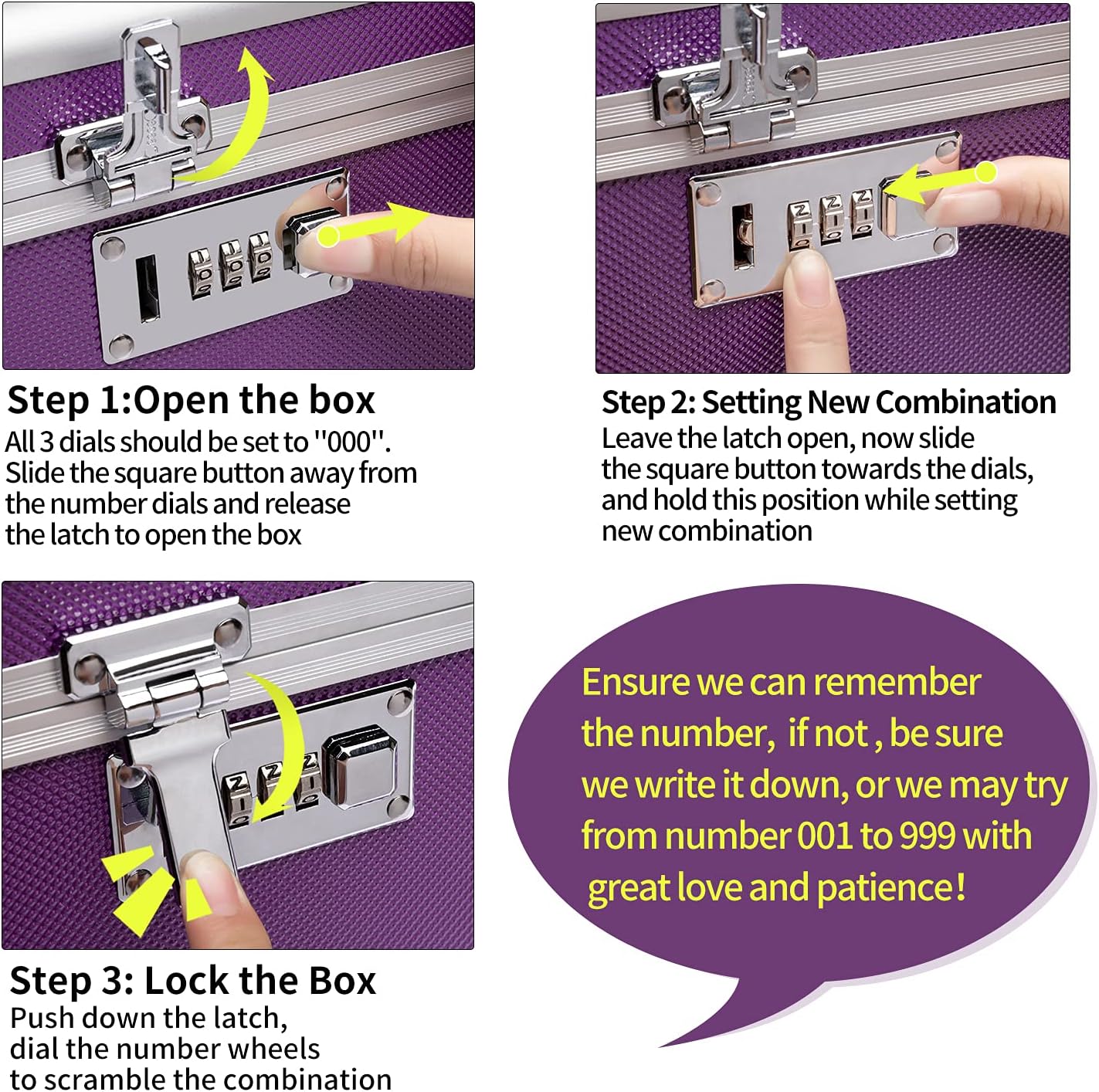 Locking Combination Medicine Box (Purple/Small) โ image 6
