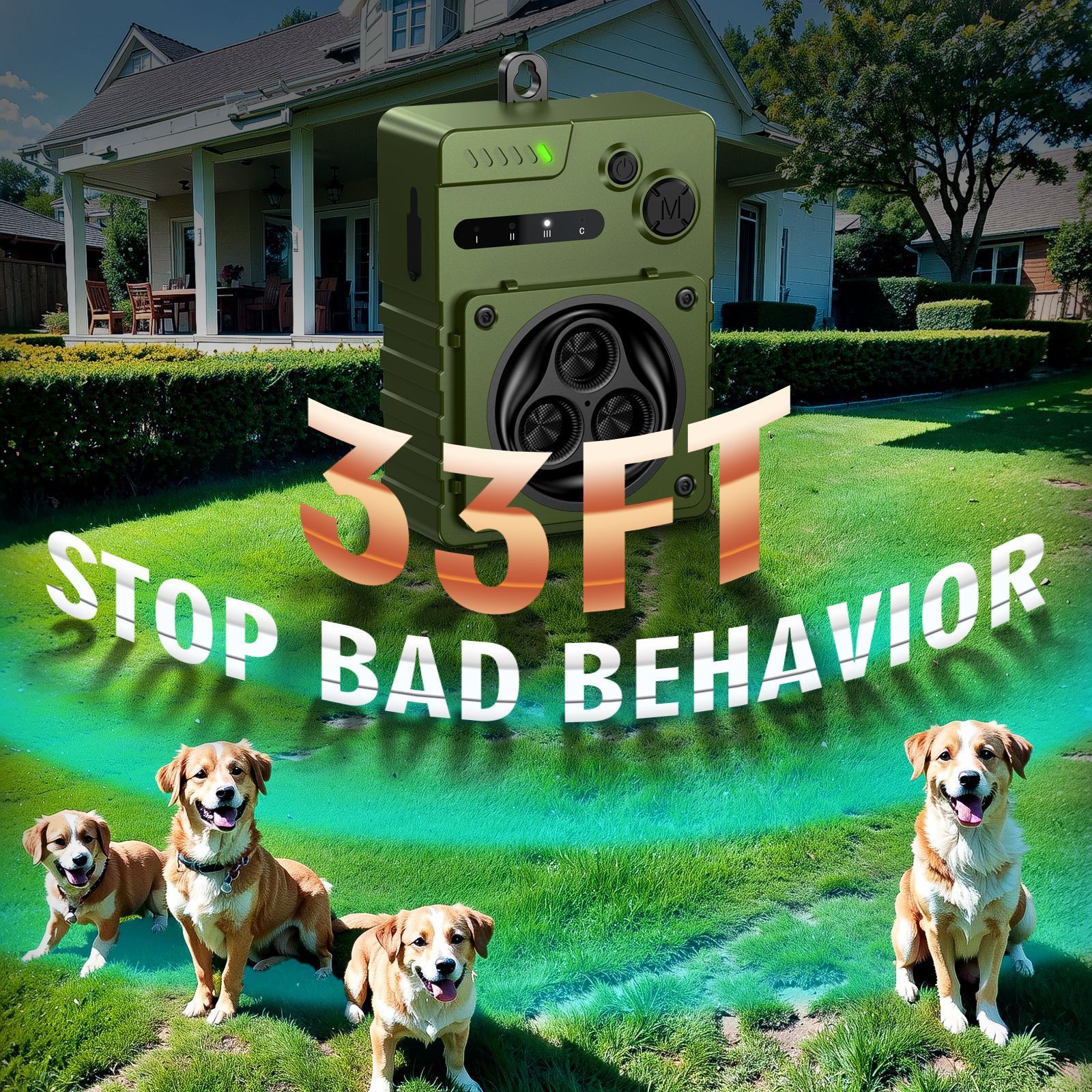 Smart Ultrasonic Bark Control Device with 4 Adjustable Modes, Rechargeable Outdoor Anti-Barking Deterrent for Yards, Kennels, and Indoor Use, Safe for All Dog — image 5