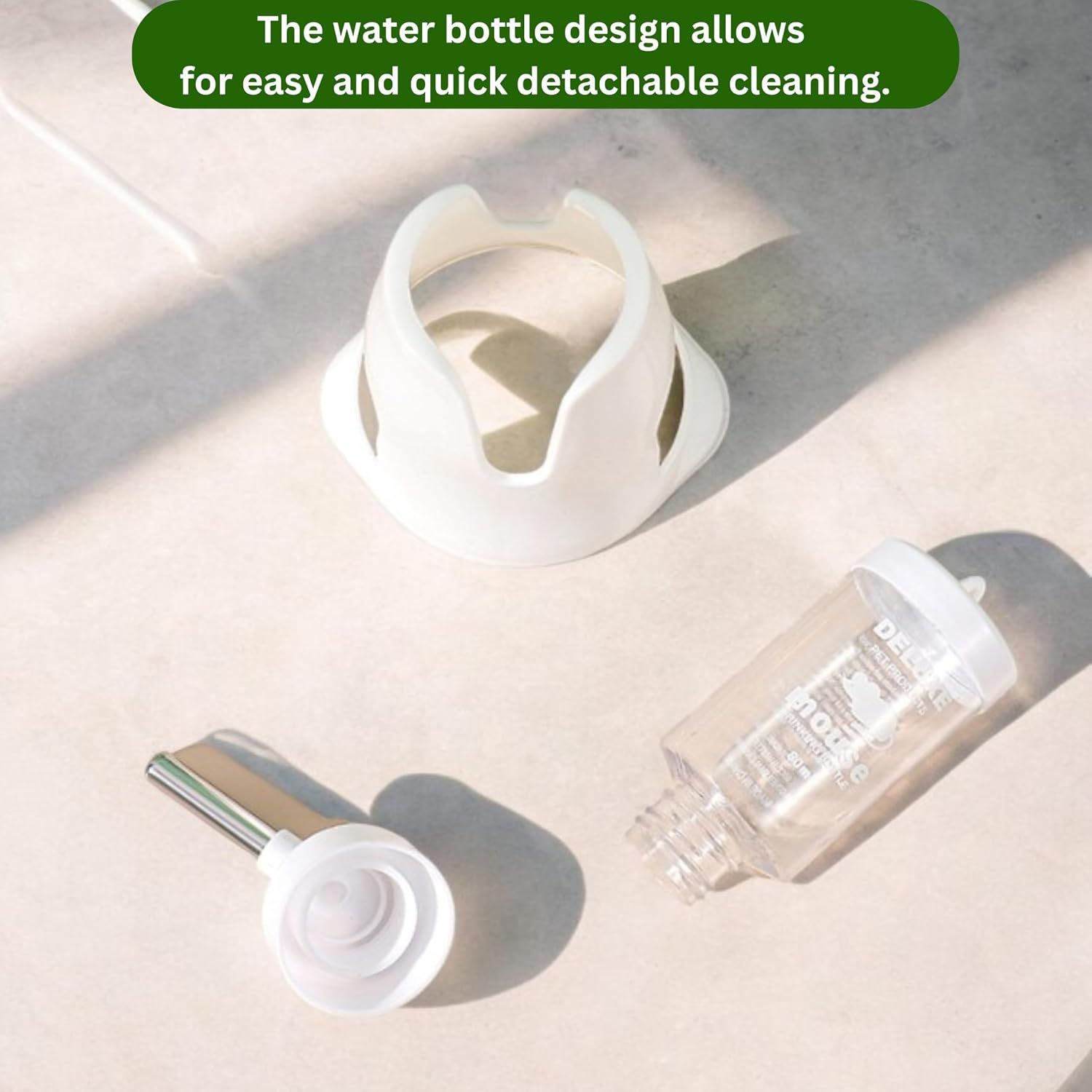 1 Piece Hamster Water Bottle 3 in 1 with Food Bowl, 80 ml โ image 3