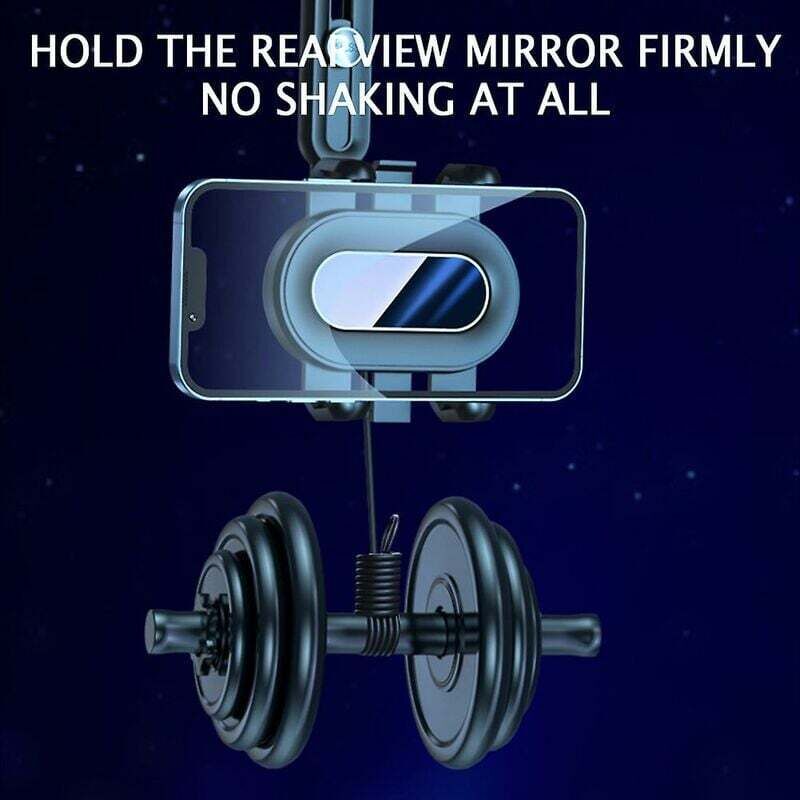 Car Rearview Mirror Phone Holder 360 Rotating Navigation Bracket for Car, dashboard mounting, stable phone or GPS support — image 4