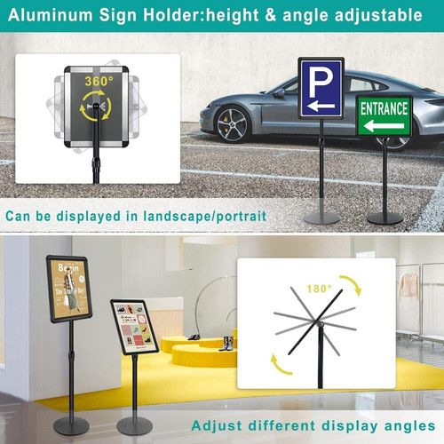 A3 Floor Poster Stand Foyer Pedestal Sign Holder Business Menu Display Stand โ image 6