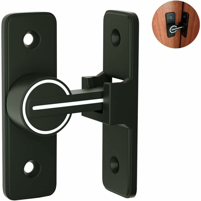 Luminous Sliding Interior Door Lock Latch, 90ยฐ Tilt Door Hook Latch, Anti-Theft Hasp Buckle Lock Bolt, For Door, Window