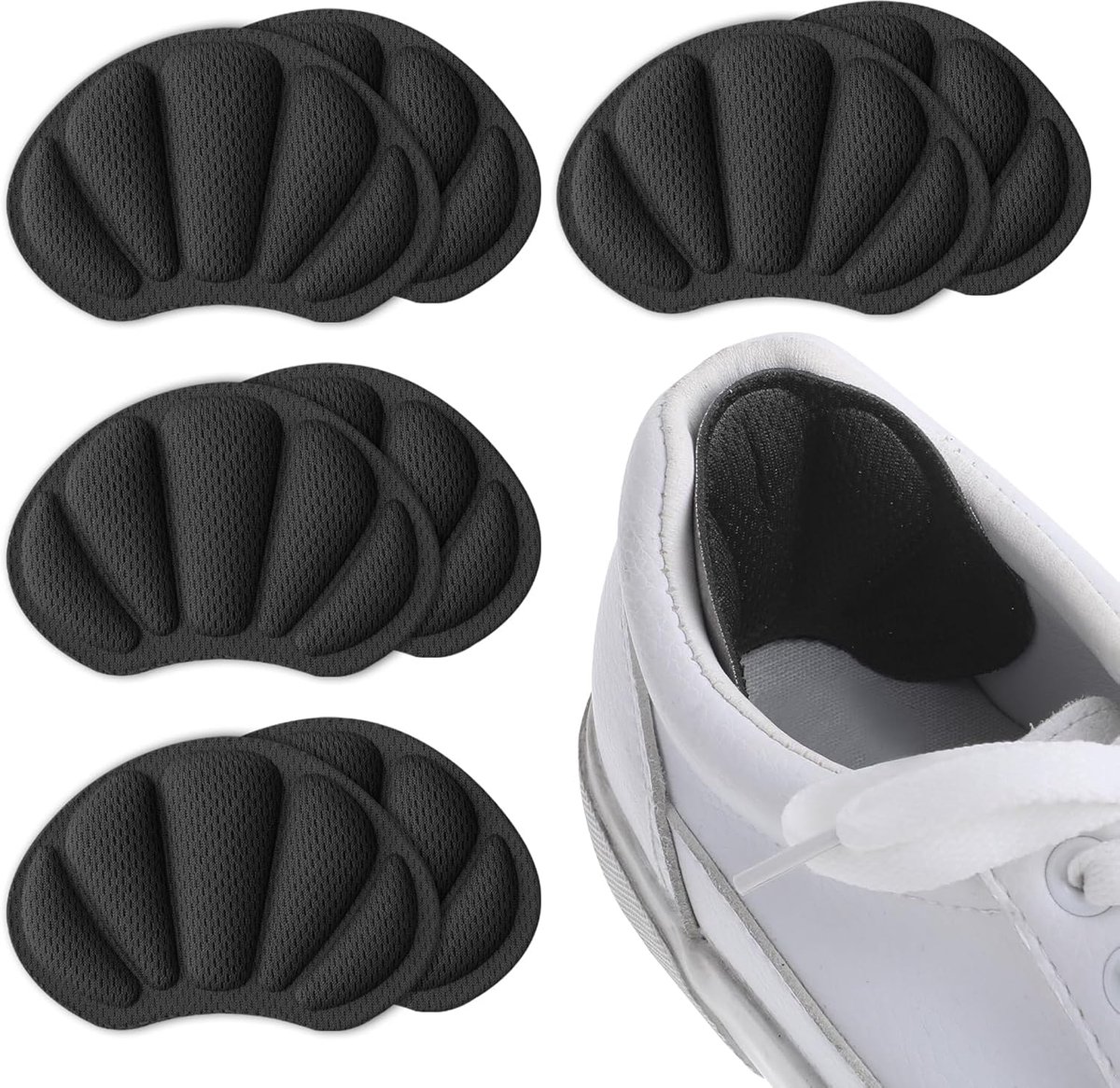 4-Pair Heel Sole - Anti-Slip Heel Sole for High Heels & Dress Shoes - Anti-Slip Heel - Self-Adhesive Heel Sole - Suitable for Loose-fitting Shoes, Anti-Slip — image 5