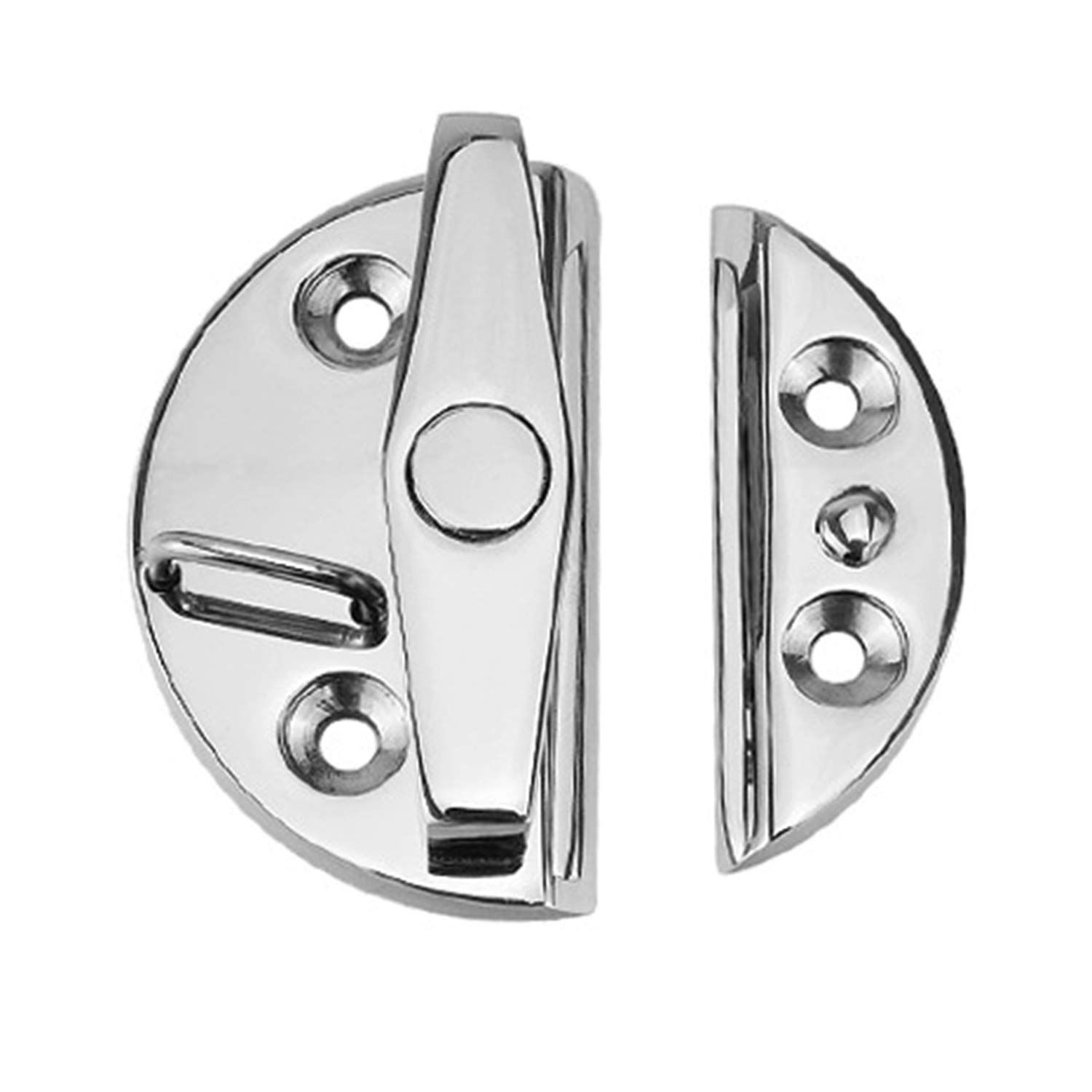 Marine Grade 316 Stainless Steel 2-1/4" (57mm) Turn Twist Button Door Catch Latchfor Door Cabinet 2pcs โ image 2