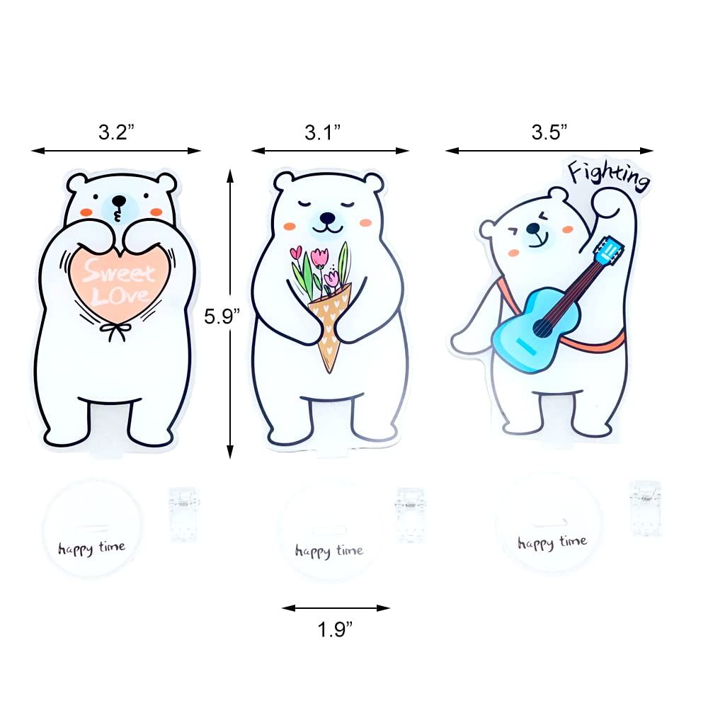 Set of 3 White Photo Holder, Table Picture Display Clip Stand for Picture Memo Cards Paper Note Postcards Place — image 4