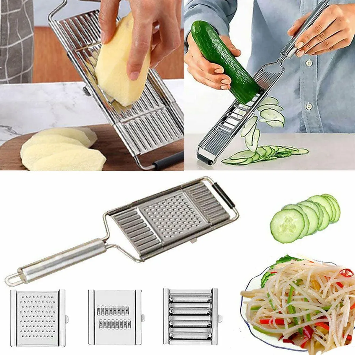 Multi-Purpose Vegetable Slicer Peeler Stainless Steel Grater Shredder Cutter โ image 5