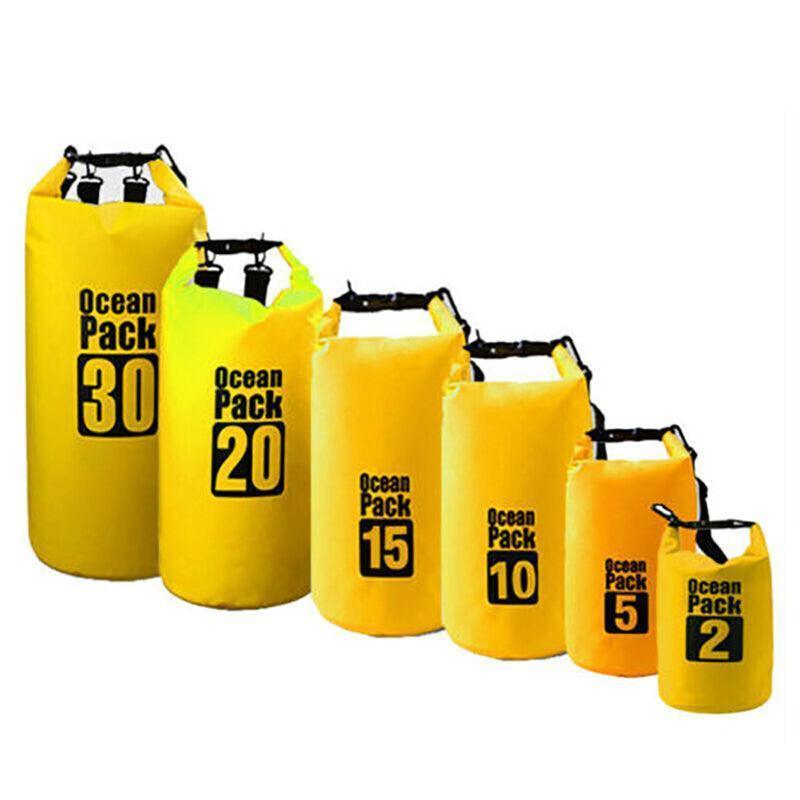 Yellow Waterproof Bag Dry Sack Fishing Camping Canoeing Outdoor 2/5/10/15/20/30 L - 30L — image 2