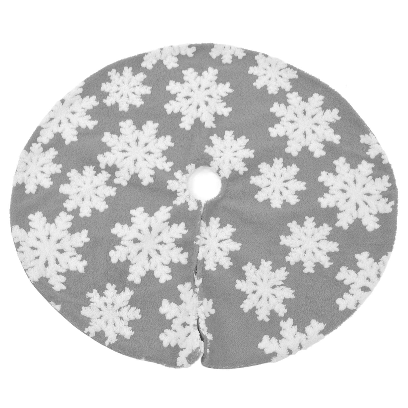 Christmas Tree Skirt Cute Snowflake Patterns Reused Beautiful Practical Christmas Tree Decorations for Decor Background78cm — image 6