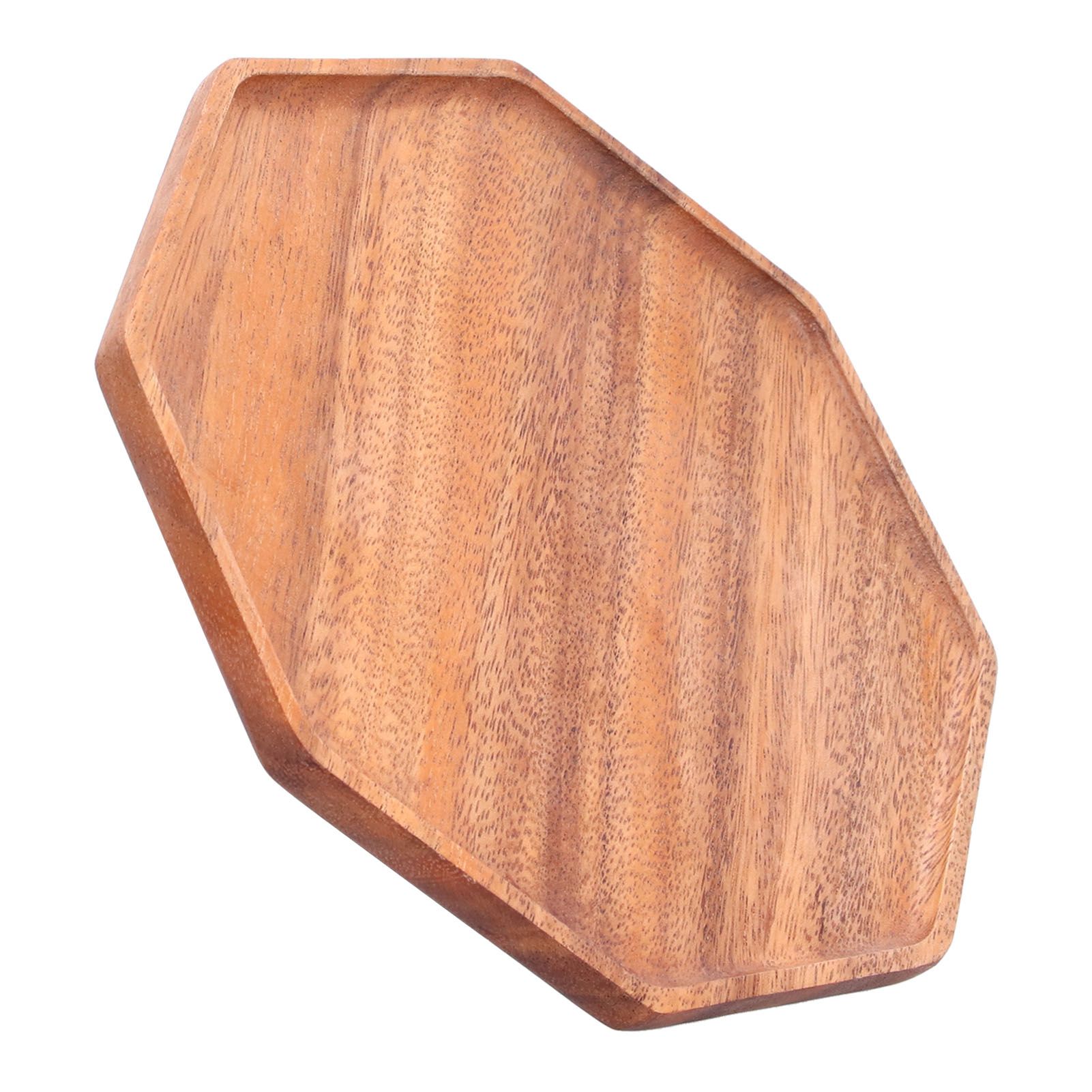 Tea Plate Natural Wood Environmental Protection Uniform Texture Odorless Serving Tray25x25x2cm — image 3