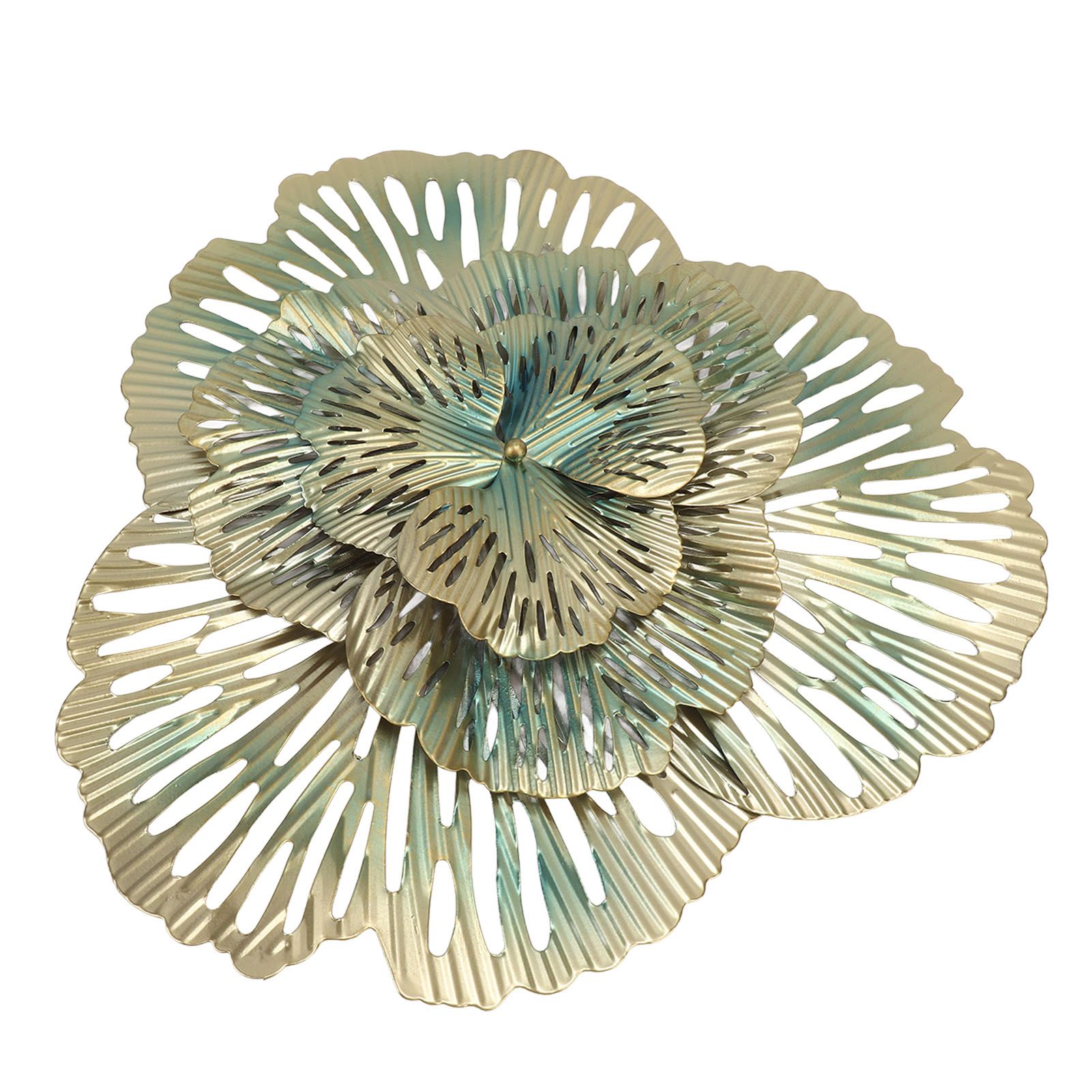 Metal Wall Decor Modern Stylish Triangular Ginkgo Flower Iron 3D Wall Sculpture for Living Room Bedroom Hall Type A โ image 2