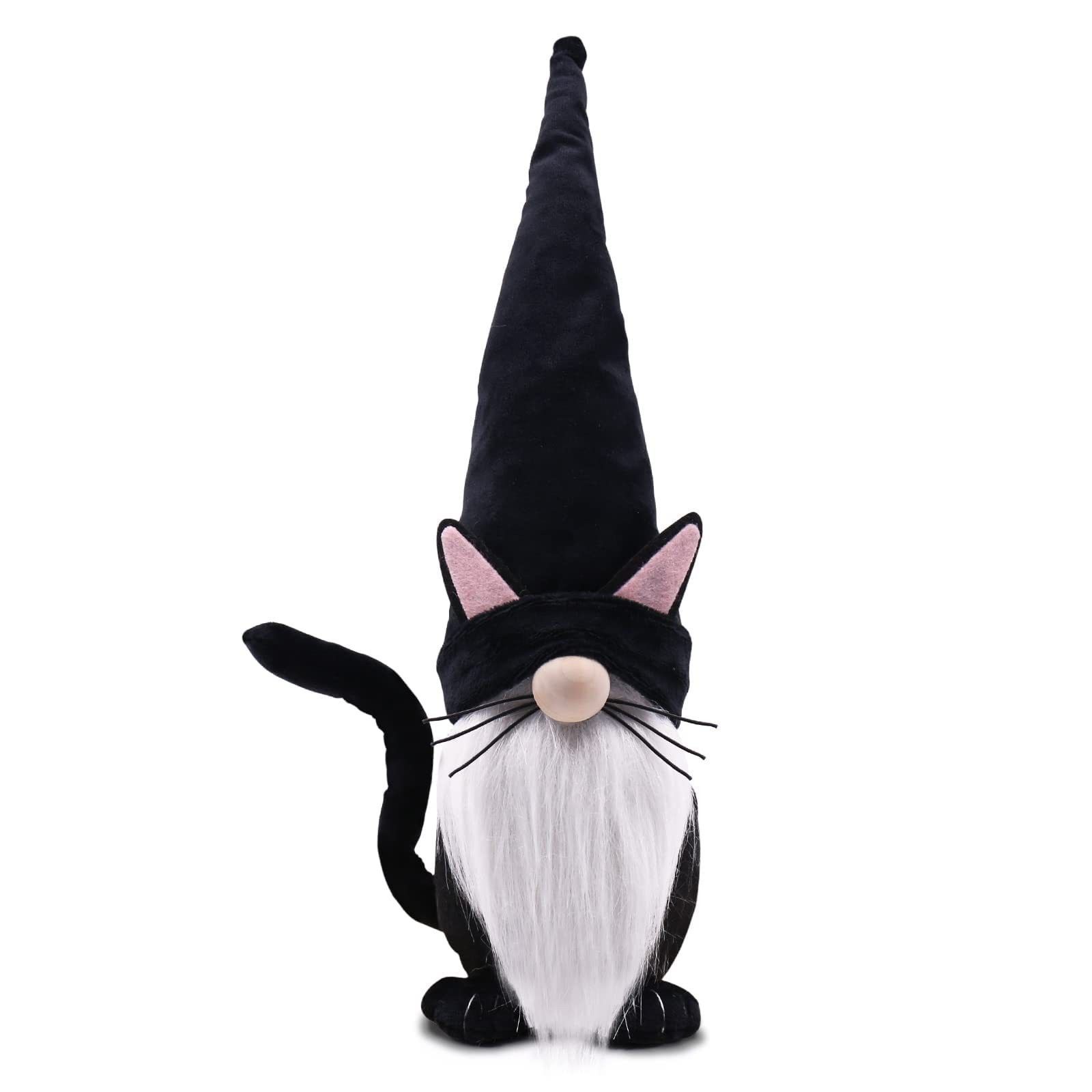 Halloween decorations, dwarf faceless dolls, cat figurines, decorations, Halloween party atmosphere props