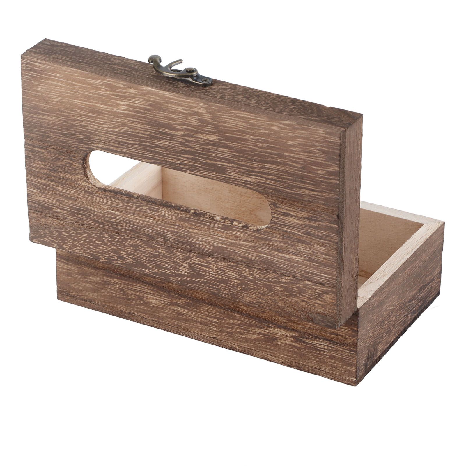 1Pc Wooden Retro Tissue Box Paper Napkin Holder Case Home Car Decor #1 22*12*10cm โ image 6