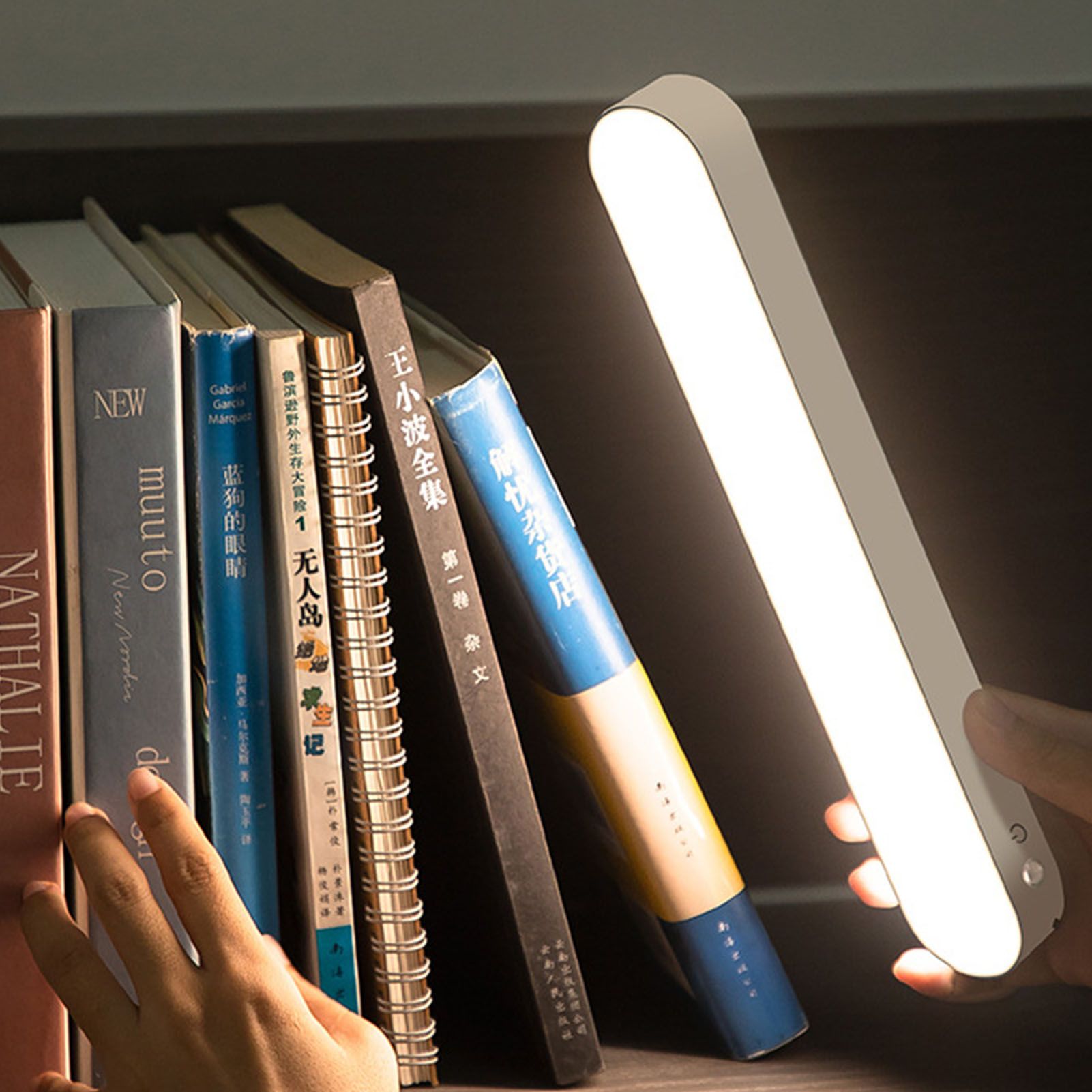 Under Cabinet Light LED Dimmable Magnetic USB Closet Stick On Light Wall Reading Lamp for Bedside Dorm Kitchen Wardrobe Charging Type — image 4