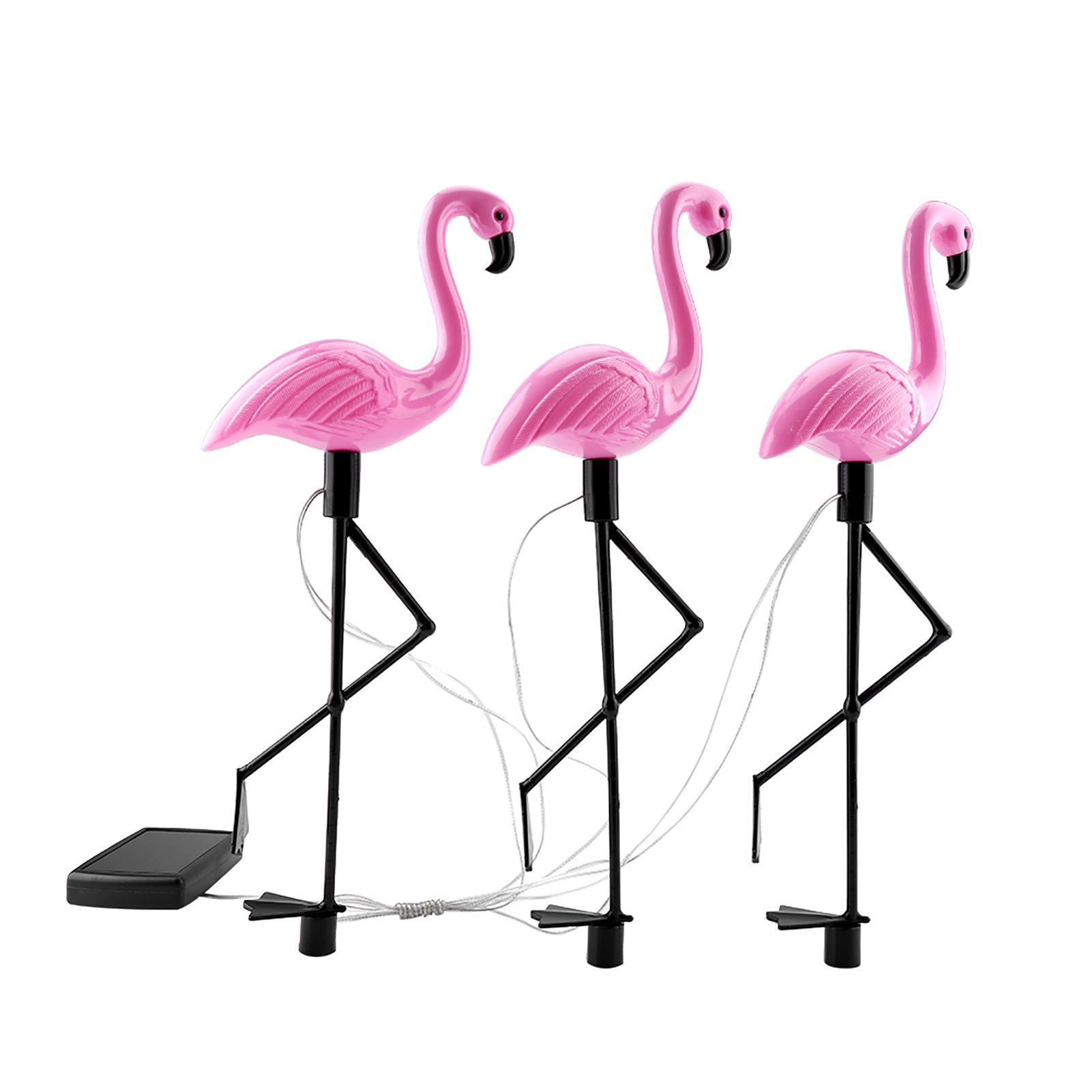 3 In 1 LED Flamingo Solar Power Light for Outdoor Waterproof Yard Garden Lawn Lamp — image 3