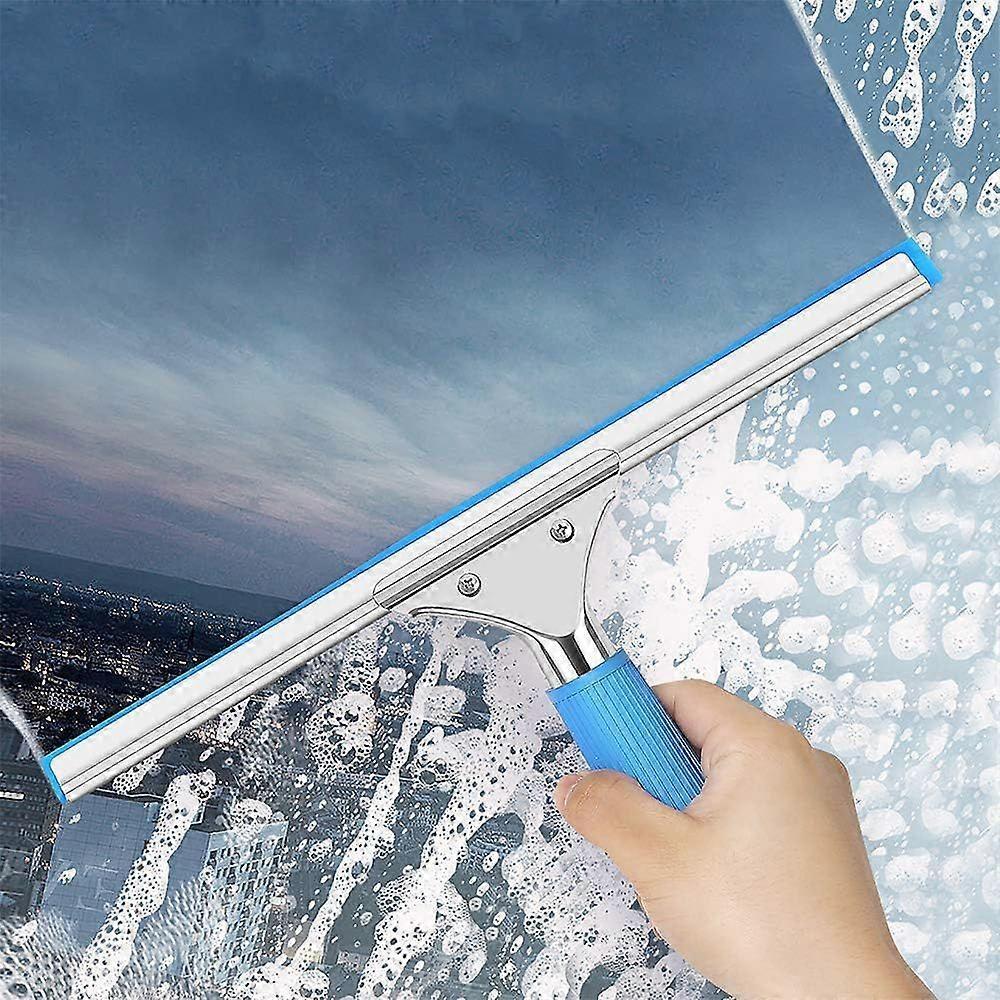 Window Cleaning Kit, Squeegee with Microfiber Cloth & Rubber Lip — image 5
