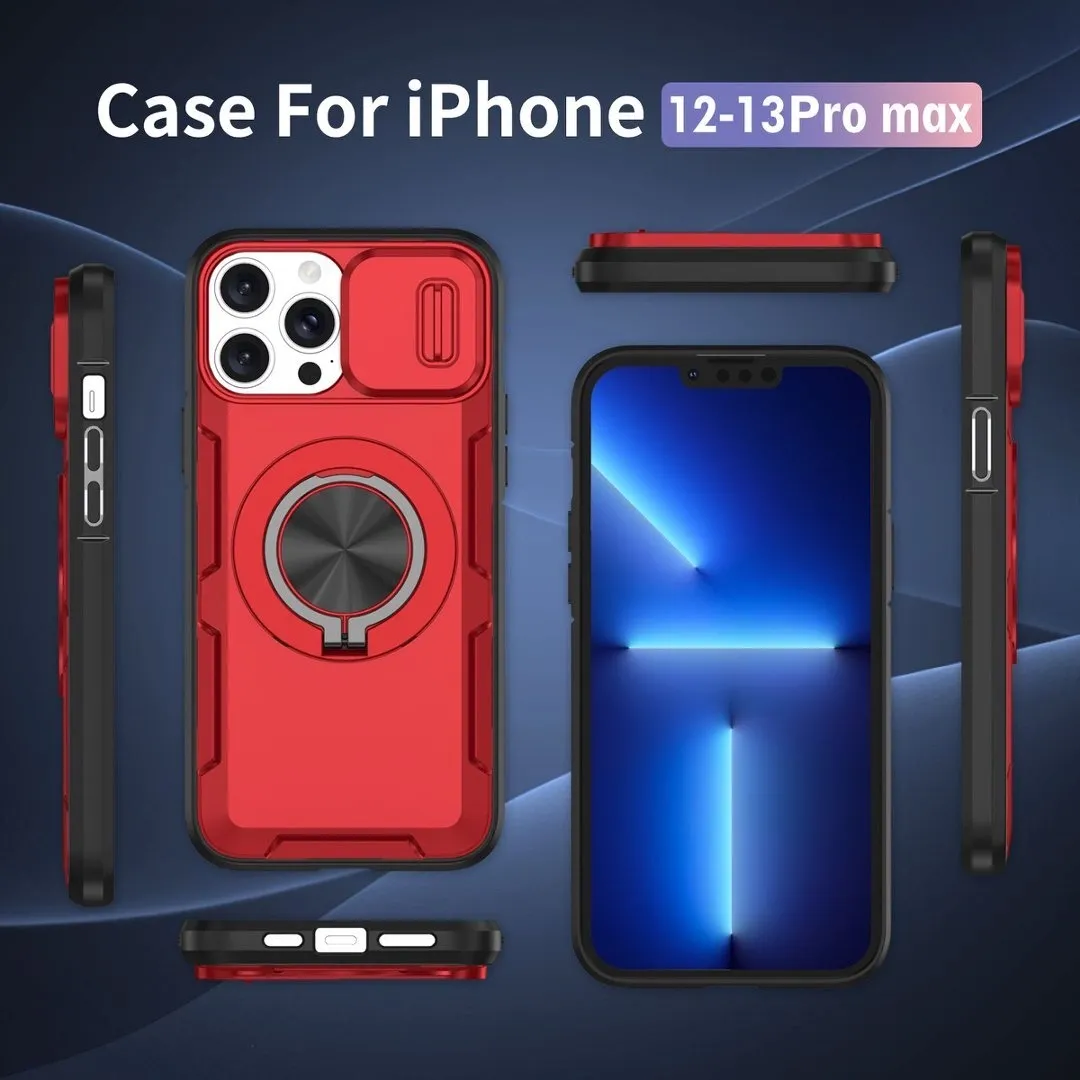2-in-1 Magnetic Sliding Lens Case, Red for iPhone 13 Pro Max โ image 2