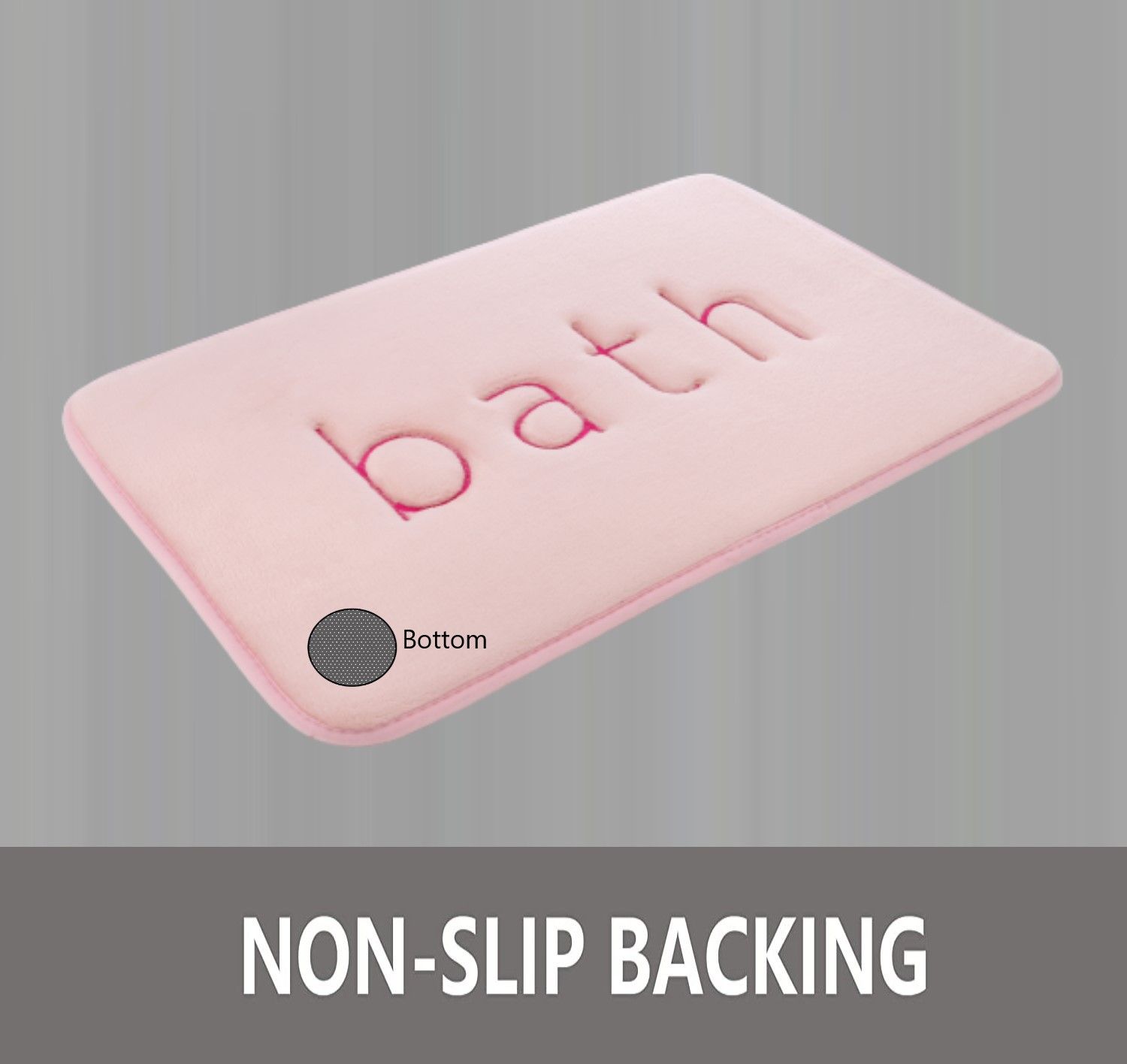 Extra Thick Memory Foam & Super Comfort Bath Rug Mat for Bathroom (60 × 40 cm, Pink) — image 6