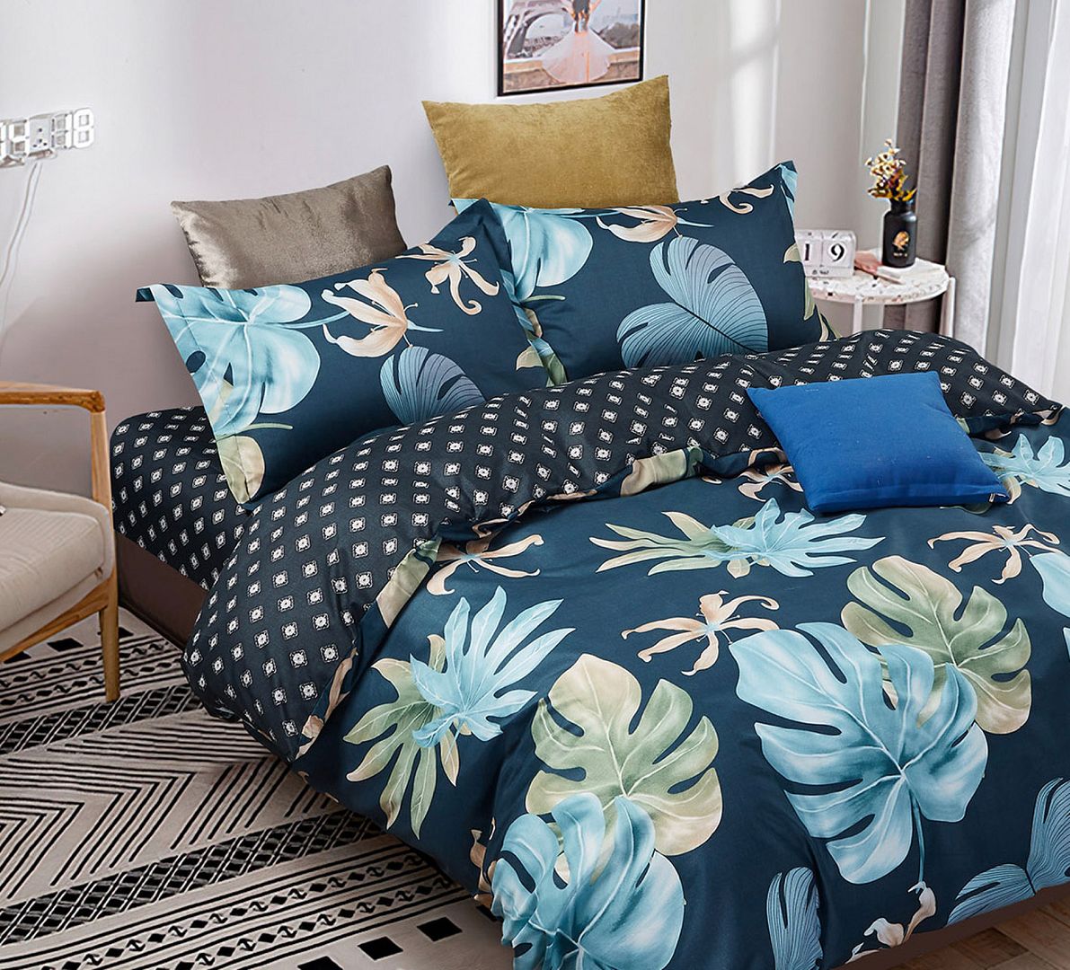 Leaves Super King Size Quilt/Duvet Cover Set — image 2