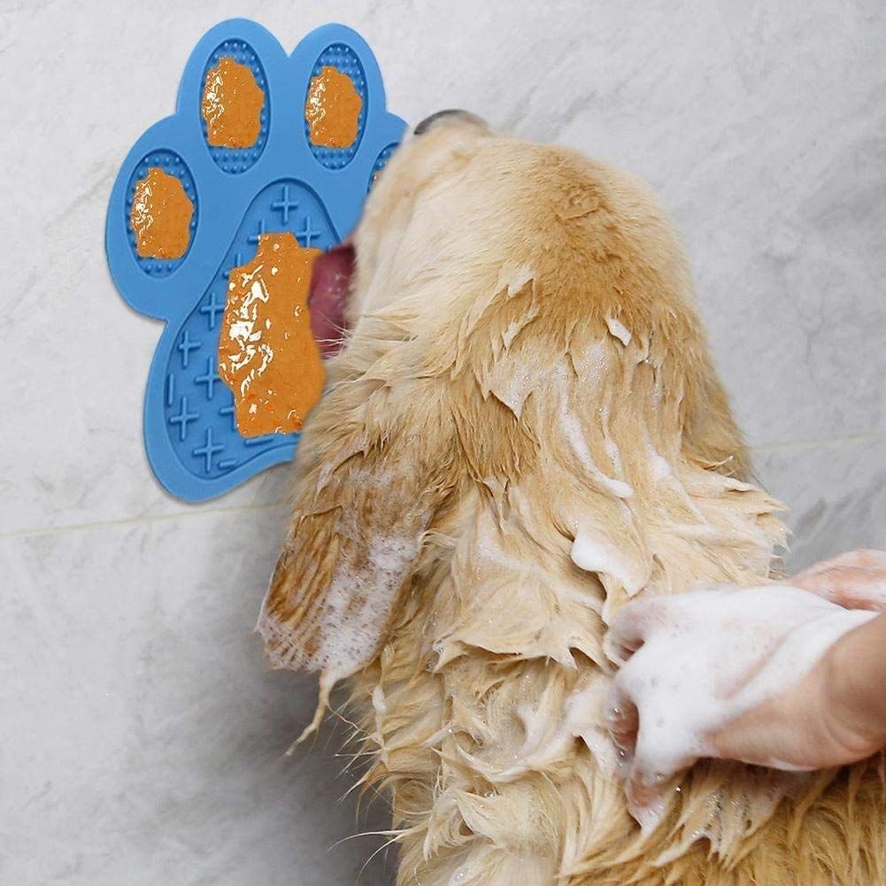 Dog Lick Pad, Dog Feeding Mats Slow Eating Dog Mat with Super Suction for Dog Licking Peanut Butter, Pet Bathing, Grooming