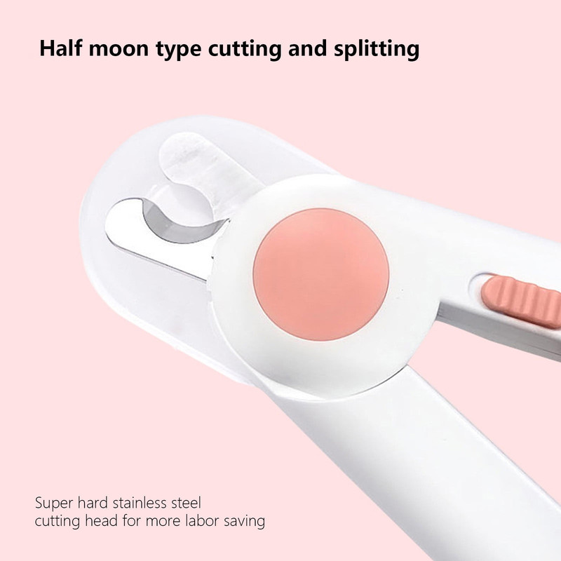 Pet Nail Clippers Set with LED Light and Safety Guard, Grinder for Cats & Small Animals, Clippers for Dogs, Pink — image 3