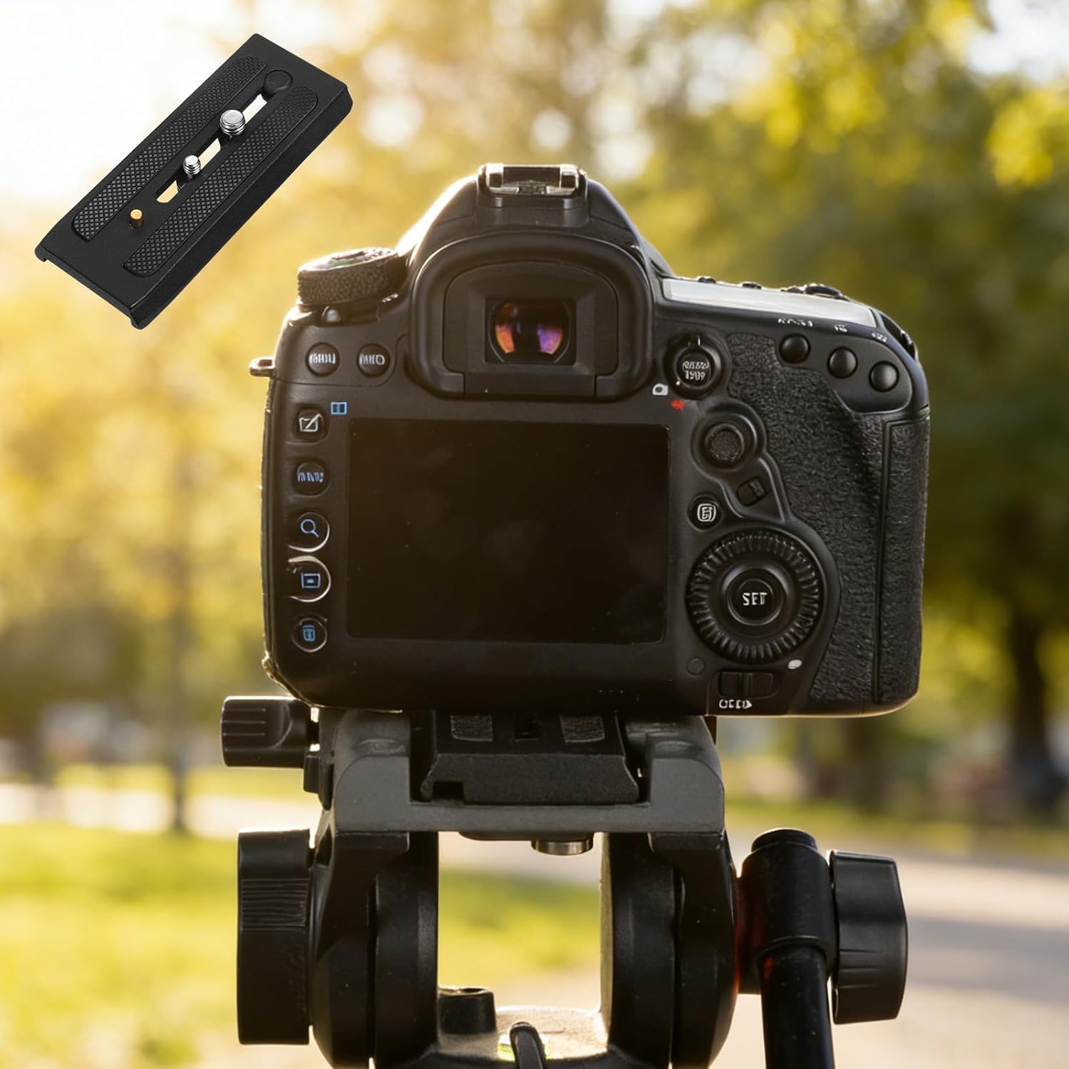 Tripod Quick Release Plate, P200 Quick Release Plate Camera for Tripod, Universal Aluminum Alloy Camera Mounting Base Plates with 1/4" & 3/8" Screws Compatible — image 3
