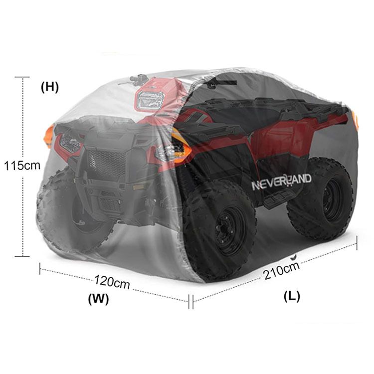 210D ATV Cover - Waterproof and Sunscreen Beach Car Cover, Four-Wheel Off-Road Vehicle Cover(XXXL（256*110*120CM）) — image 2