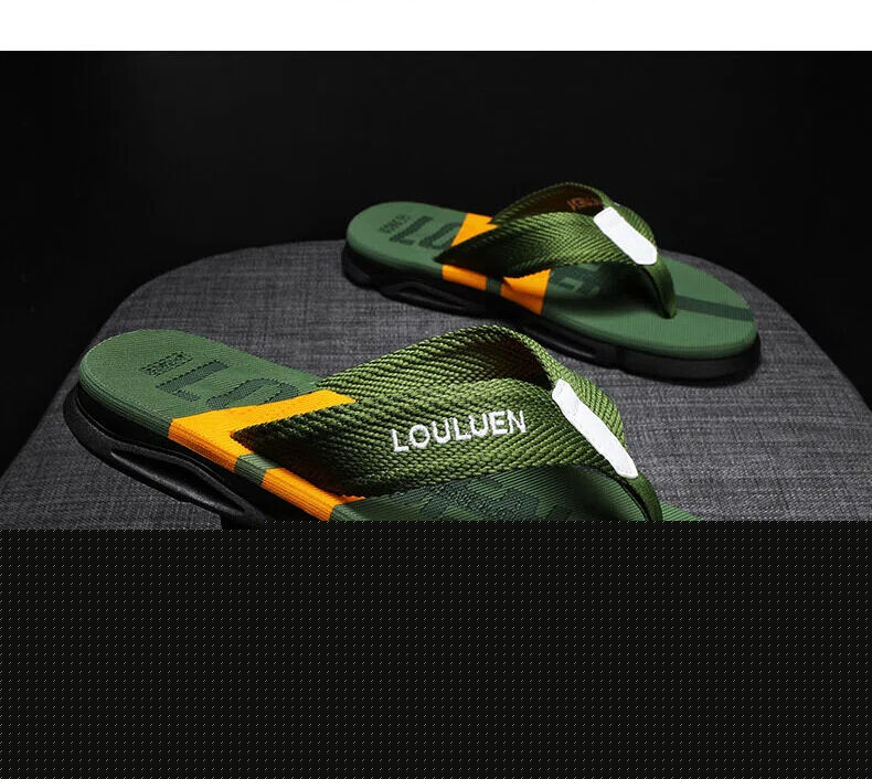 Men's Flip Flops: 4 Colors, EVA-PVC Blend, Comfort & Style for Summer Beach & Daily Wear(Green-45) — image 4