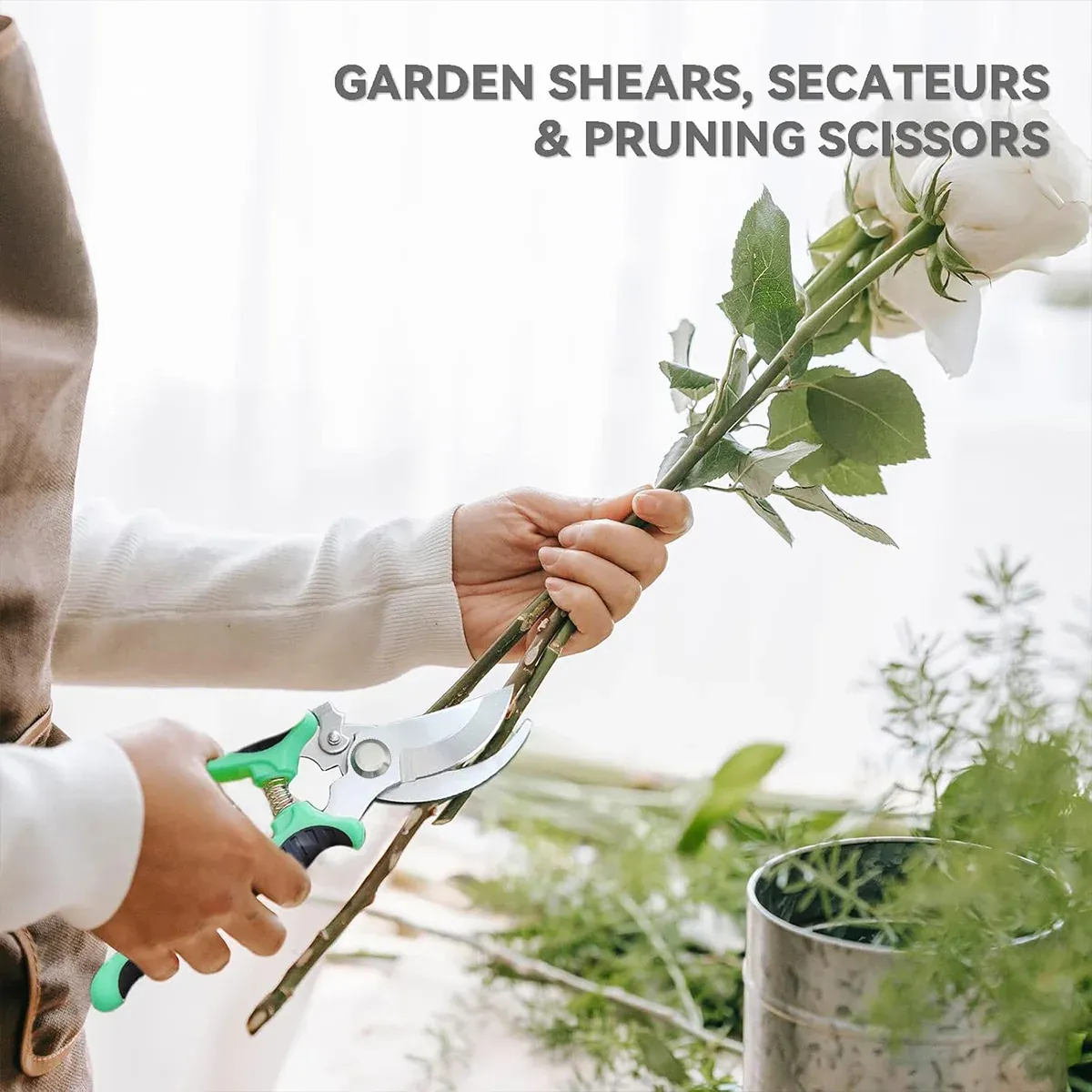 3PCS Stainless Steel Garden Shears Set Multi Function for Pruning Trimming Plants — image 6