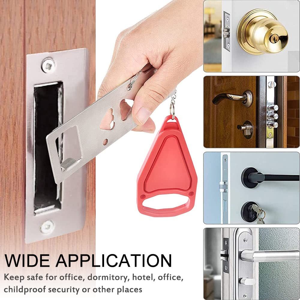 Portable Door Lock, Strong Multi Size Hotel Door Lock, Travel Door Stopper Lock for Additional Safety, Anti-Theft Door Security โ image 3