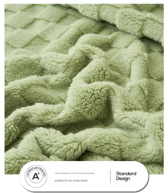 200*230CM Khaki Ultra-Soft Waffle Textured Plush Fleece Blanket - Large Cozy All-Season Throw for Bed & Sofa โ image 4