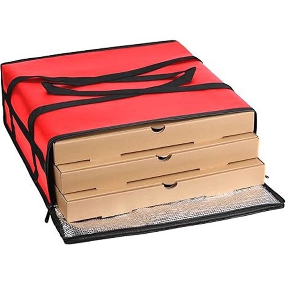 50*50*20.5cm RED Pizza Carrier Insulated Bags Large for Deliveries, Insulated Pizza Carrier Delivery Bag Food Bag for Personal and Professional Use — image 3
