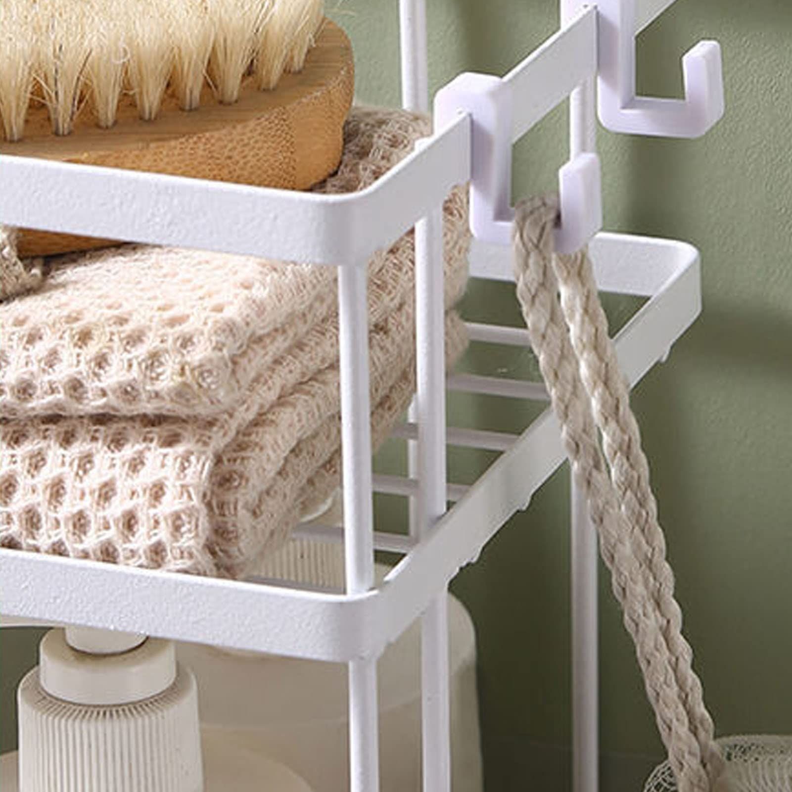 Over Toilet Shelf Bathroom Organizer Thickening Iron Toilet Storage Rack with Wall Mounting Design Waterproof Bathroom Shelf Over — image 5