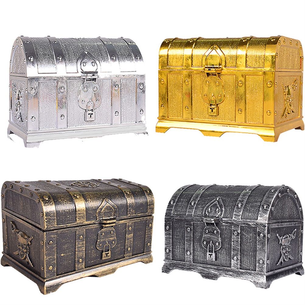Plastic Pirate Treasure Box Jewelry Storage Box Organizer Makeup Gift Box Candy Box โ image 4