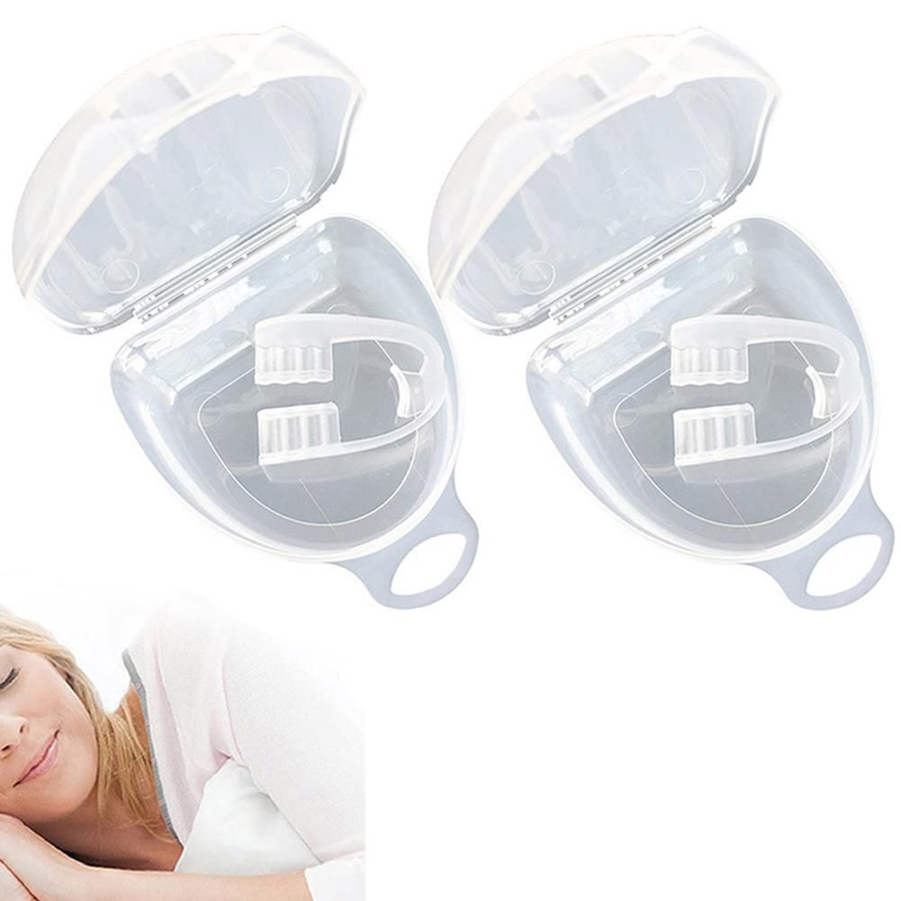 2pcs Anti Snore Mouth Guard Sleep Mouthguard Teeth Grinding Guard Dental Clenching Protector