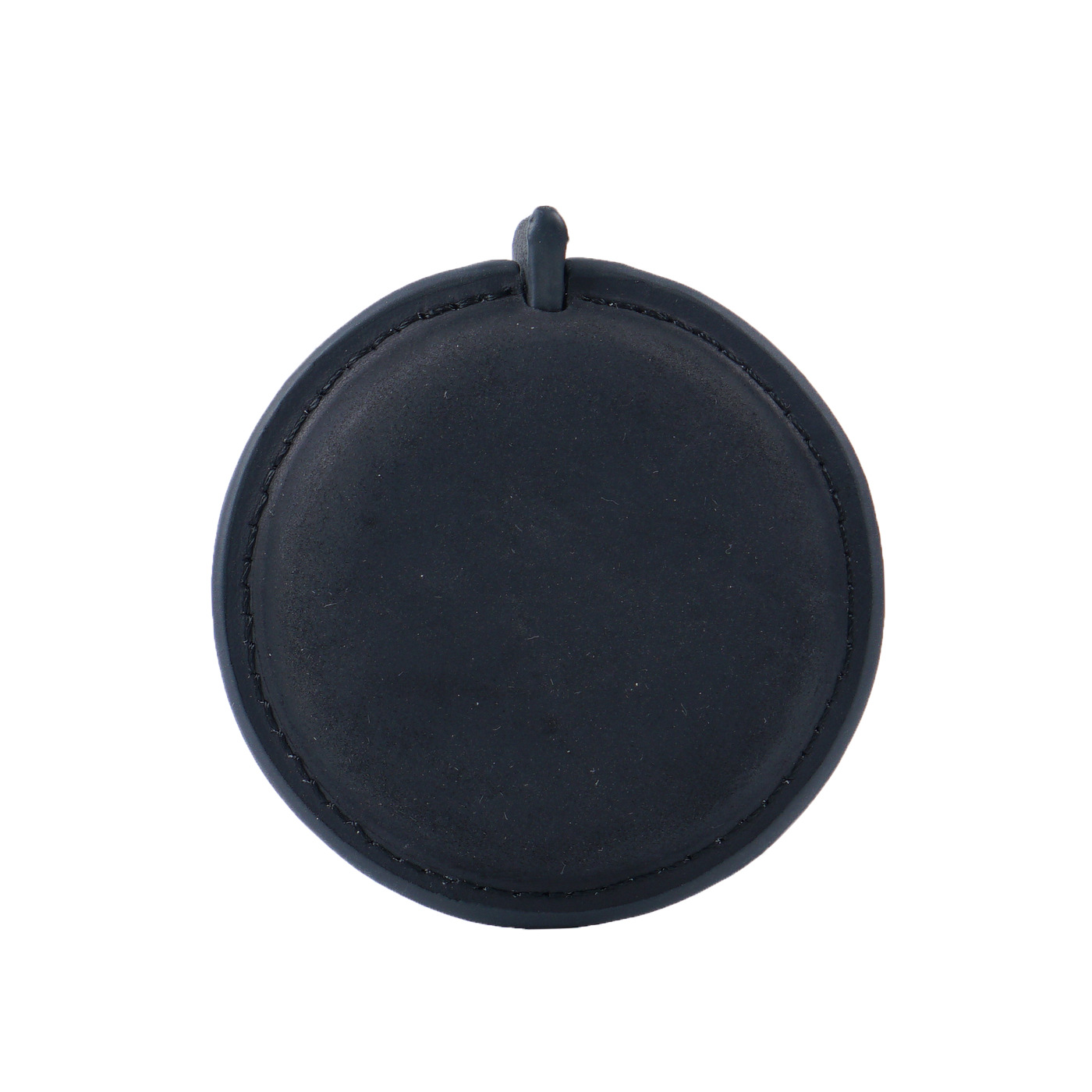Black Handmade Crazy Horse Leather Retractable Tape Measure Keychain Dual Sided Scale 150cm/60" Mini Pocket Ruler for Sewing & Body Measuring