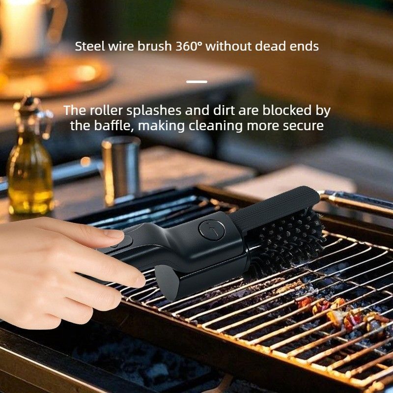 Rechargeable Electric BBQ Grill Brush Automatic Rotating Barbecue Cleaner Brush Kit — image 2