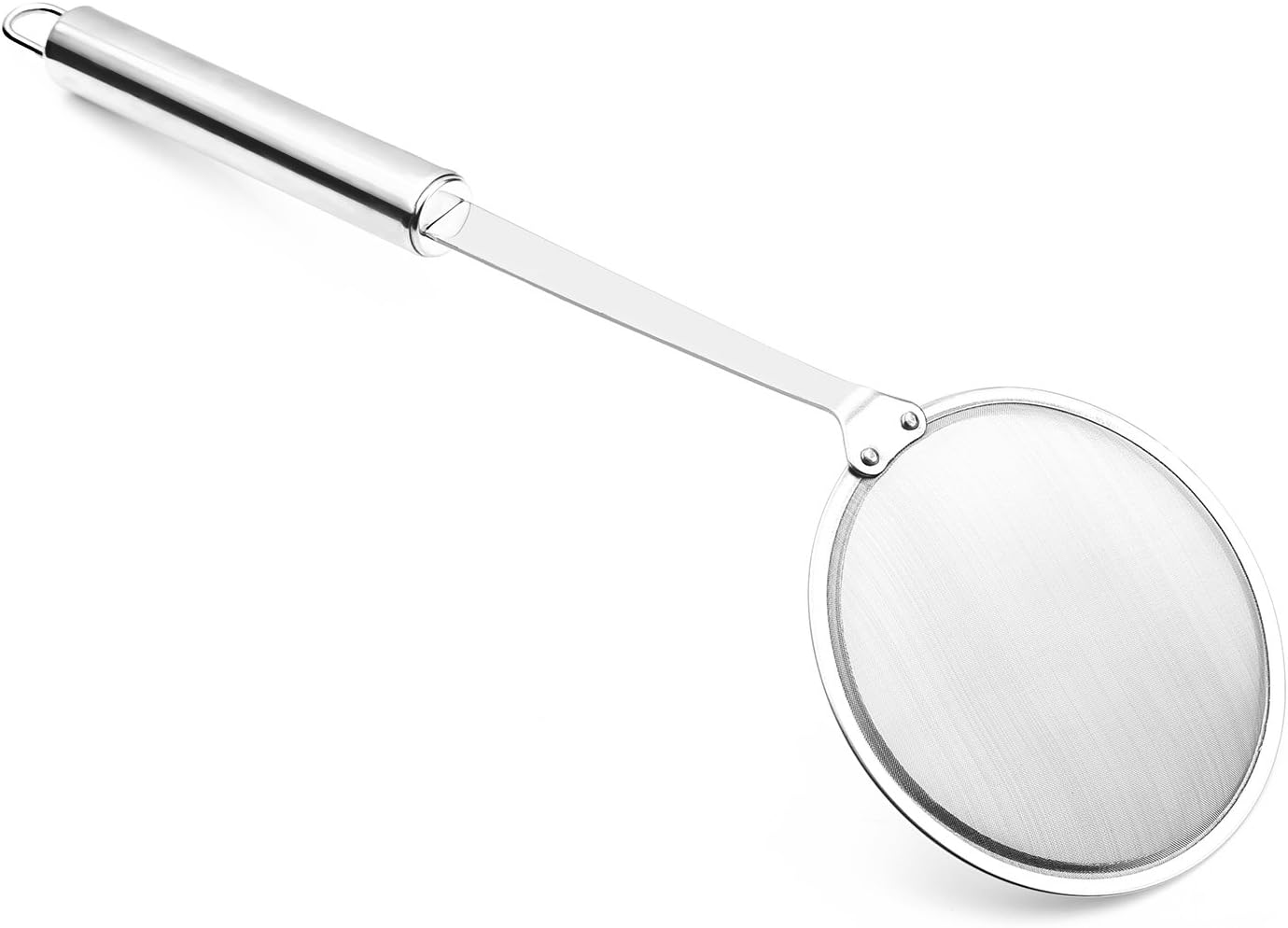 Stainless Steel Fat Skimmer Spoon - Fine Mesh Food Strainer for Grease, Gravy and Foam, Japanese Hot Pot Skimmer with Long Handle — image 2