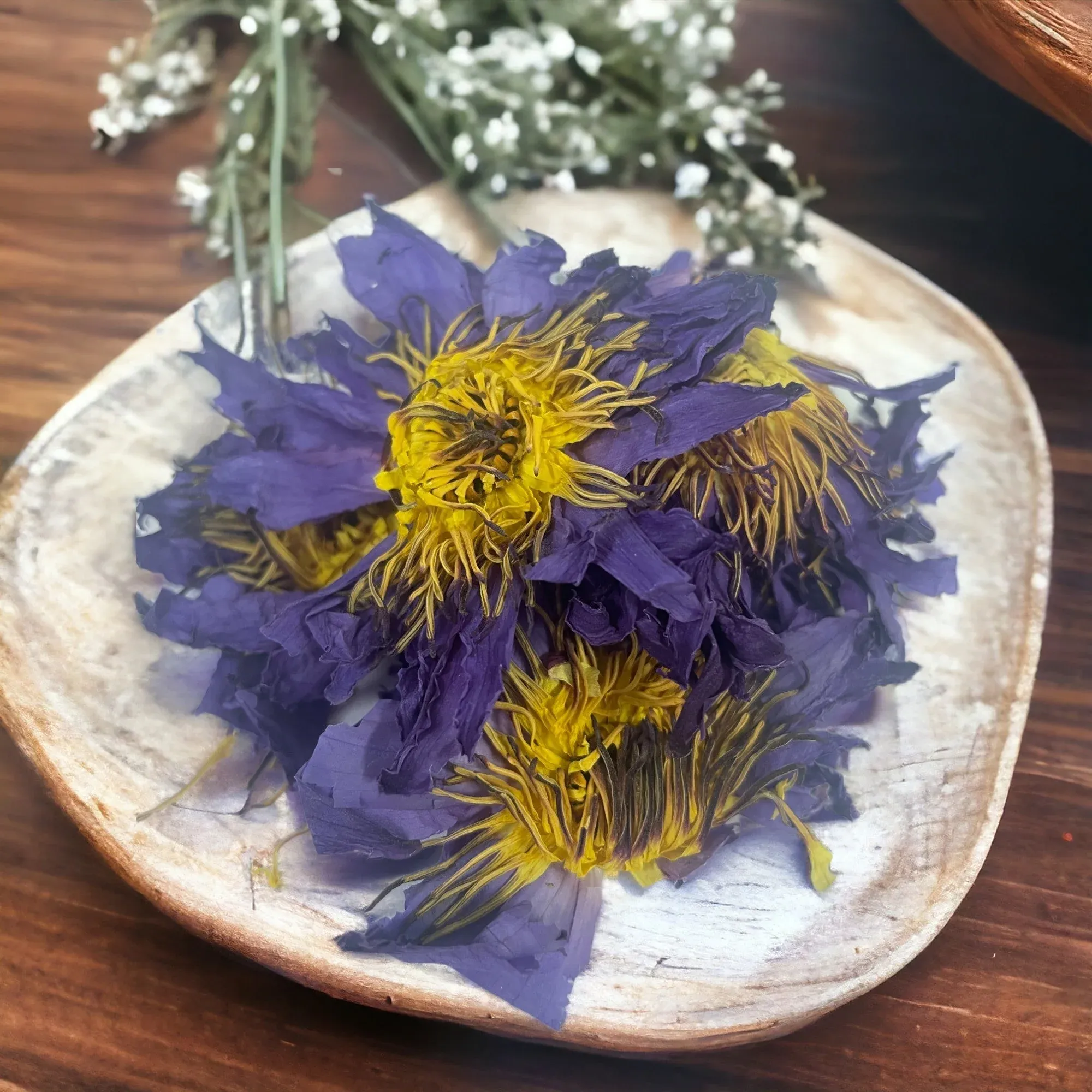 Orku 100g Blue Lotus Flowers - Dried Whole Open Lily Nymphaea Caerulea โ image 4