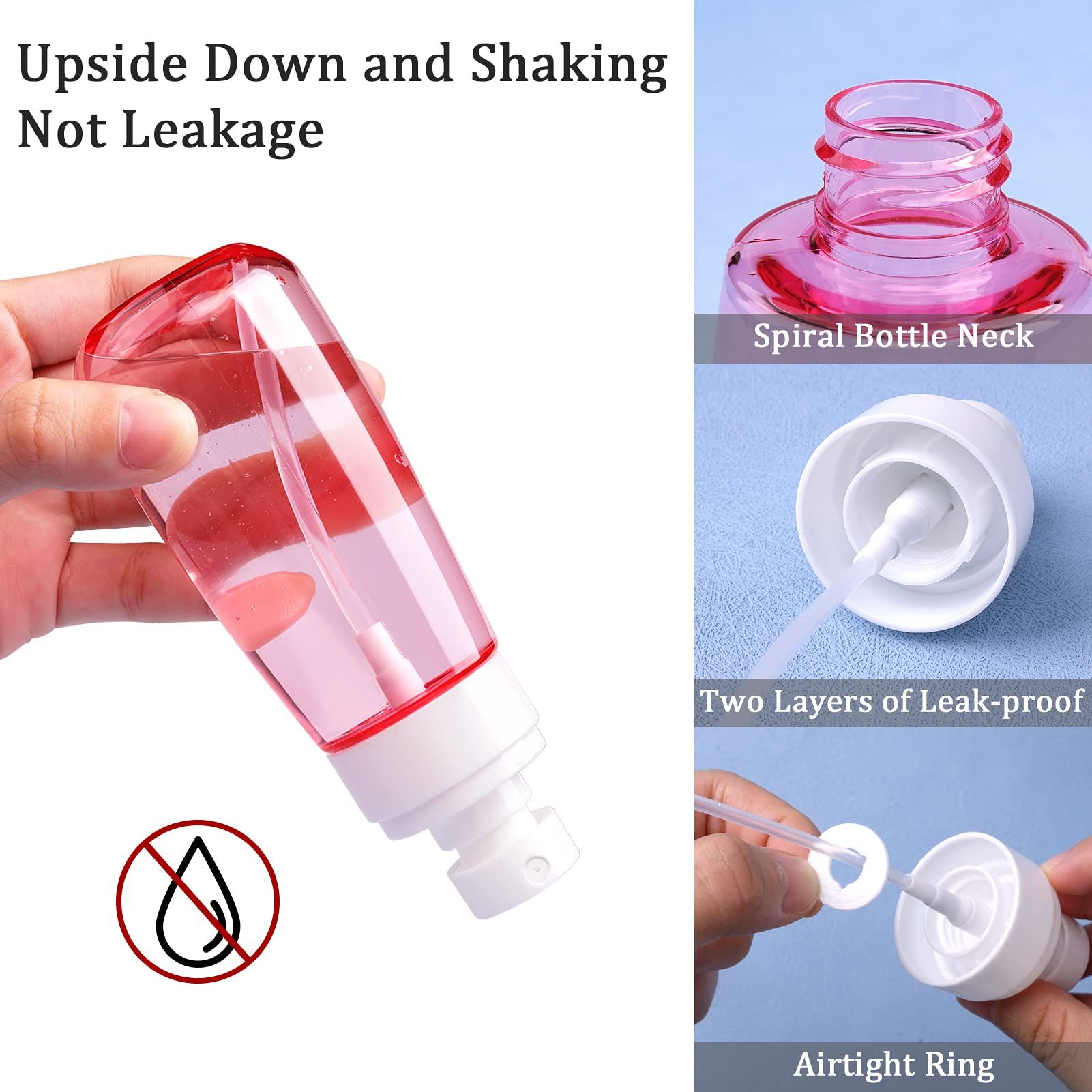 3pcs 30ml empty cosmetics refillable travel container plastic hair spray bottle perfume skin care makeup spray travel packaging — image 3