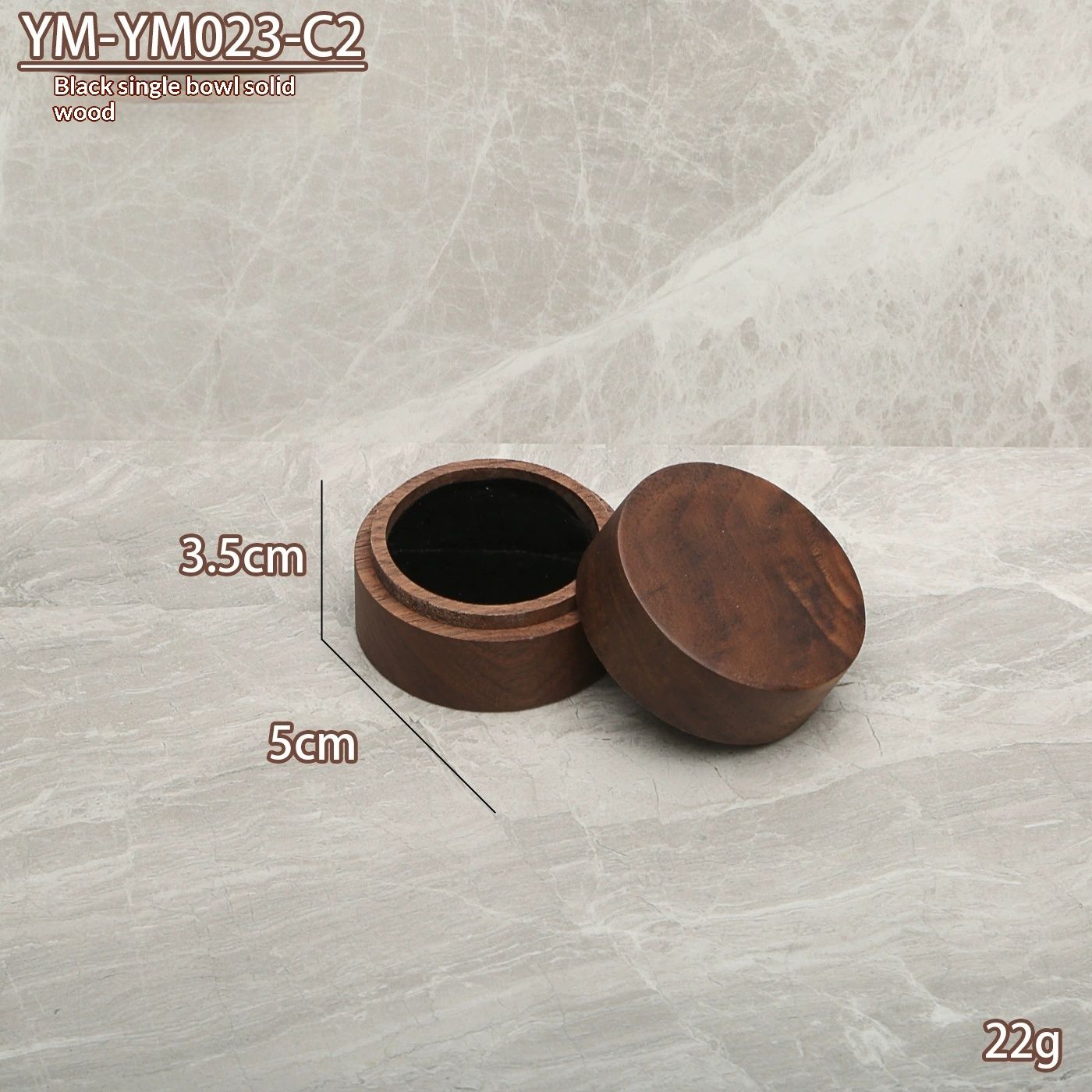 2pcs Wooden Ring Box, Men Women Mini Unique Rings Jewelry Storage Case for Proposal Wedding Engagement Ceremony Anniversary(Single slot solid wood cover) — image 5